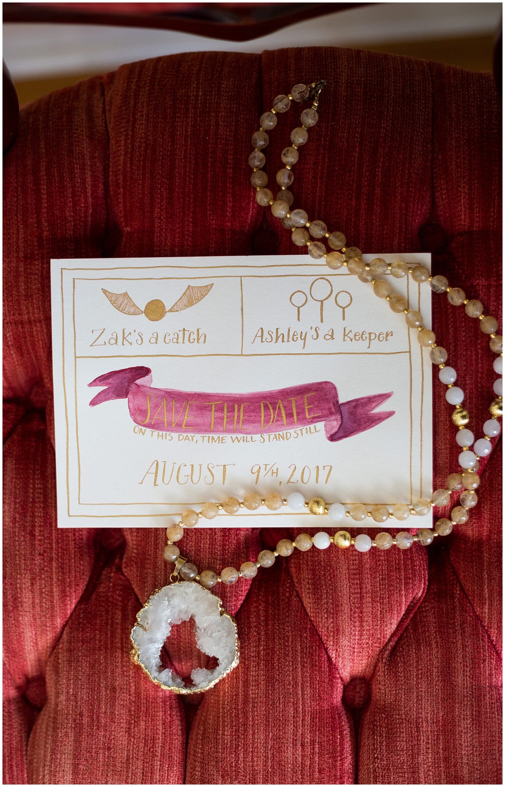 Harry Potter save the date invitations to the Grand Texana in Houston Texas photographed by Swish and Click Photography