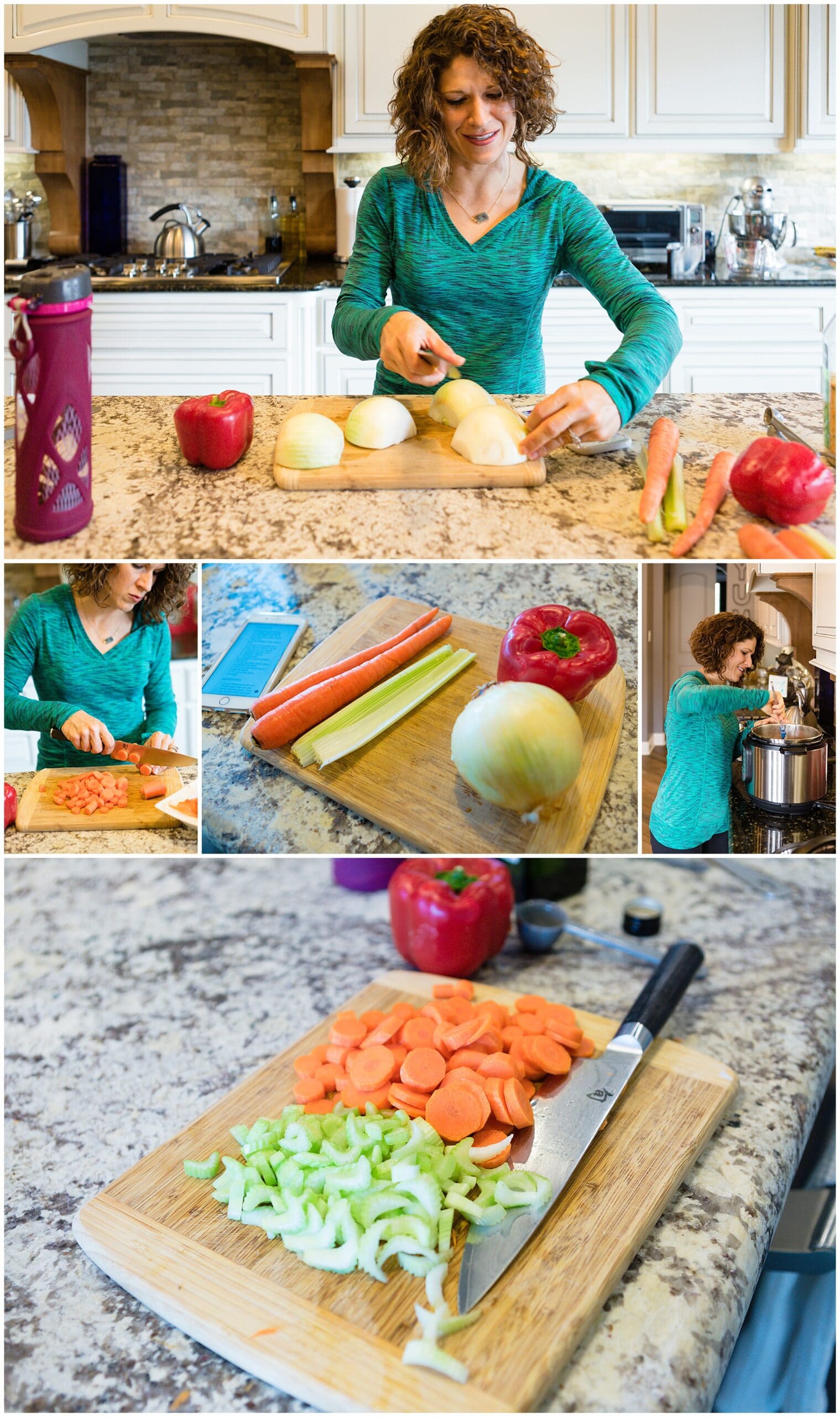 nutritionist from Focused and Fit Nutrition doing meal prep at her home captured by Swish and Click Photography