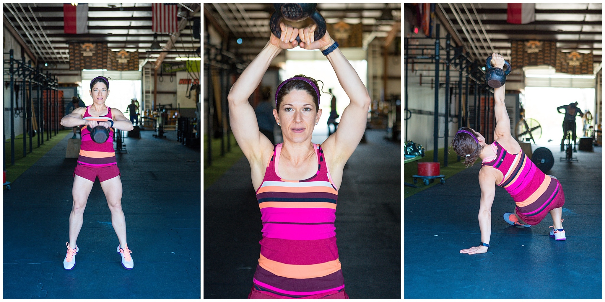 nutritionist from Focused and Fit Nutrition working out at Pearland Crossfit captured by Swish and Click Photography
