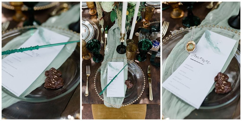 Slytherin inspired wedding at 5226 Elm Events photographed by Swish and Click Photography