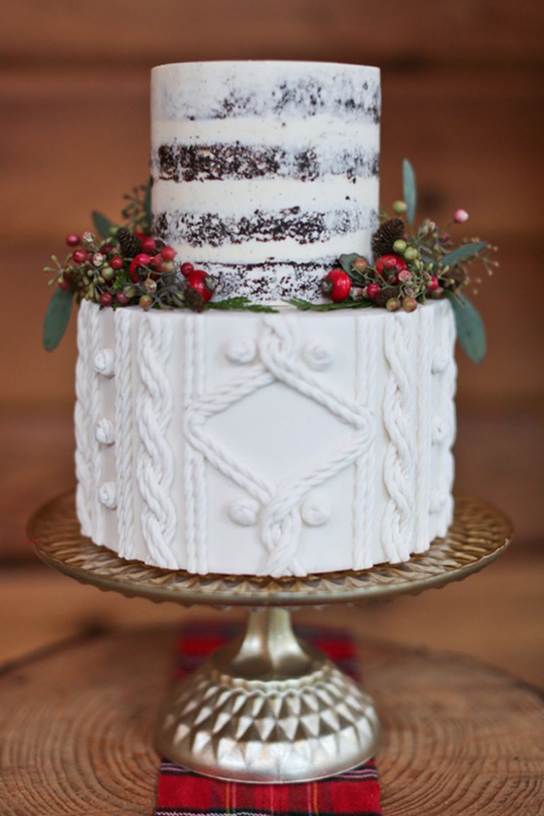 December wedding cake