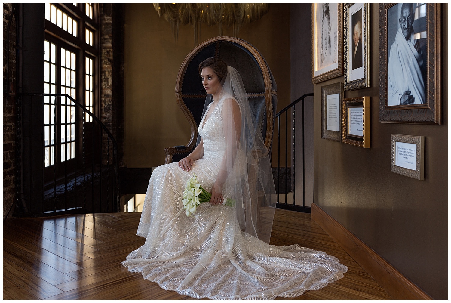 Bridal Session located at Lawless Spirits in Houston TX, featuring an Eddy K gown, captured by Swish and Click Photography