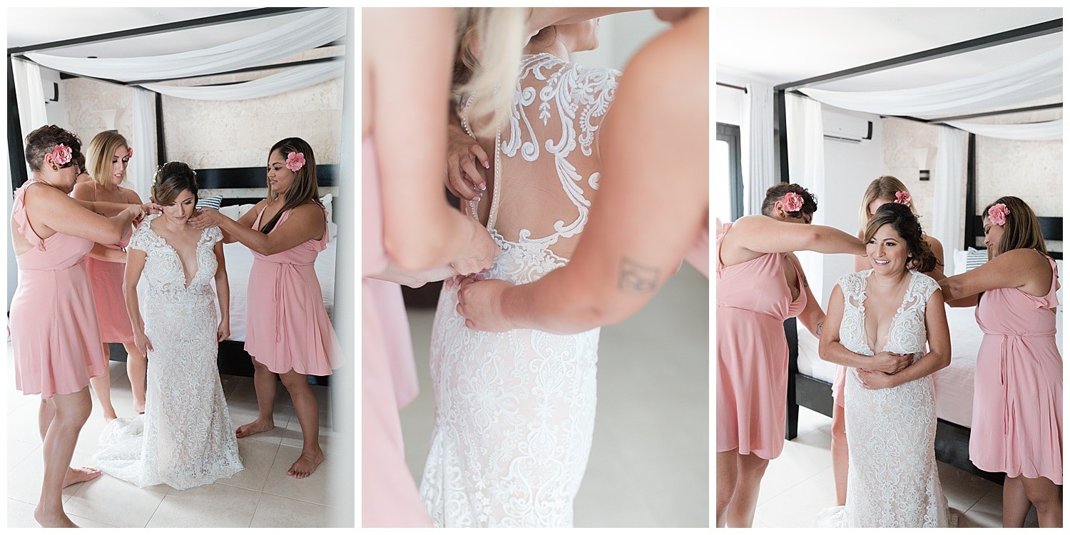 bride getting ready at Villa Cocomar in the Dominican Republic by Swish and Click Photographer
