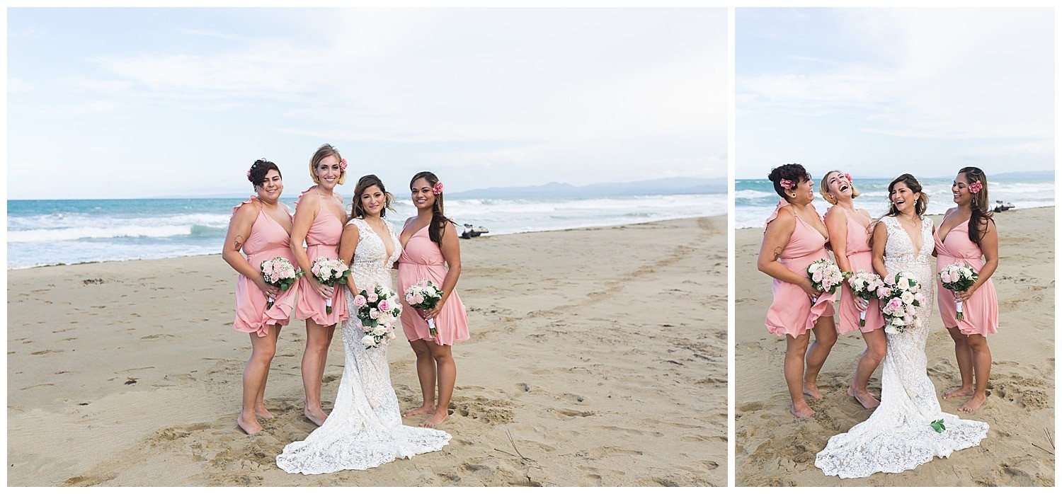 bridal party portraits at Villa Cocomar in the Dominican Republic by Swish and Click Photographer