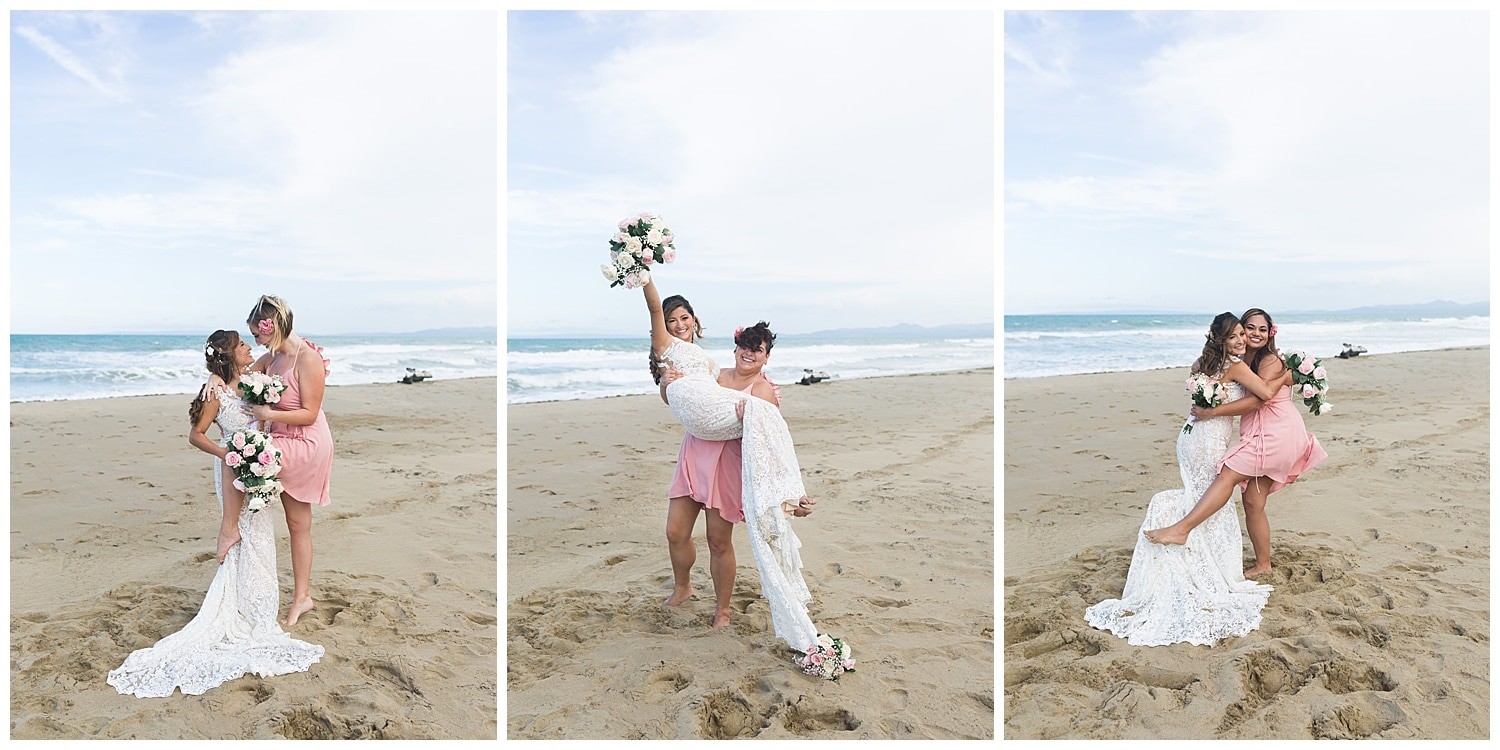 bridal party portraits at Villa Cocomar in the Dominican Republic by Swish and Click Photographer