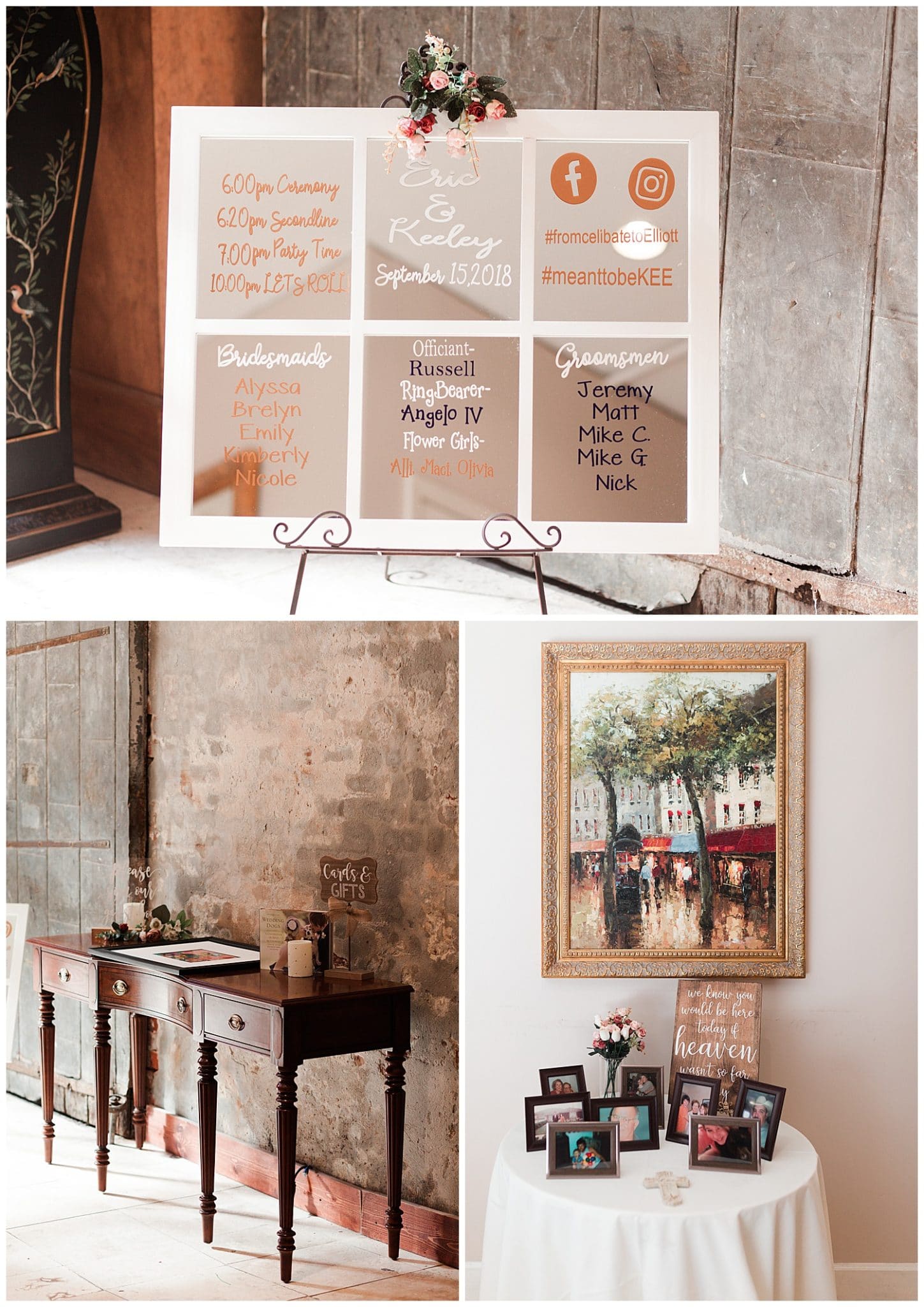 wedding ceremony details at Thomas Bistro in New Orleans by Swish and Click Photography