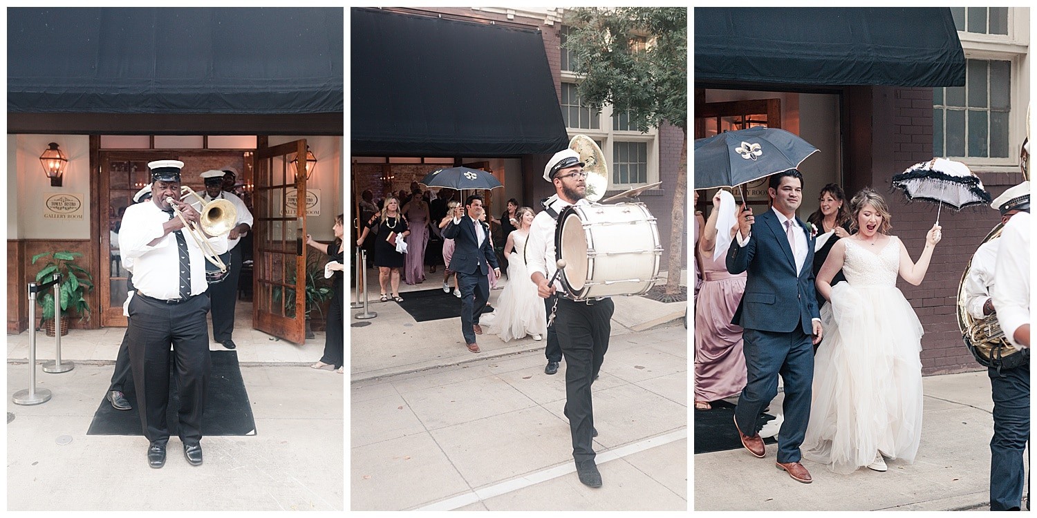 wedding first line at Thomas Bistro in New Orleans by Swish and Click Photography