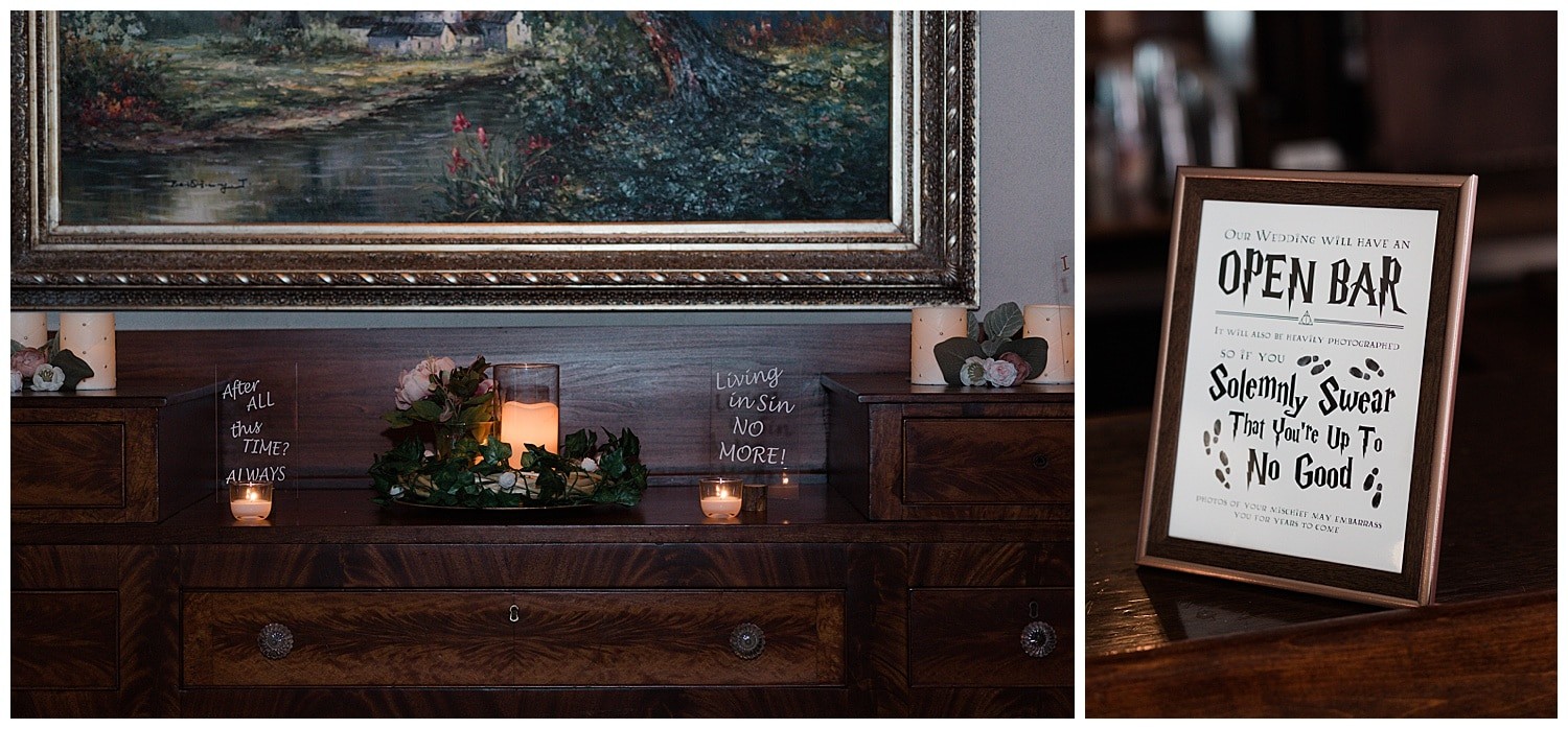 wedding reception details at Thomas Bistro in New Orleans by Swish and Click Photography
