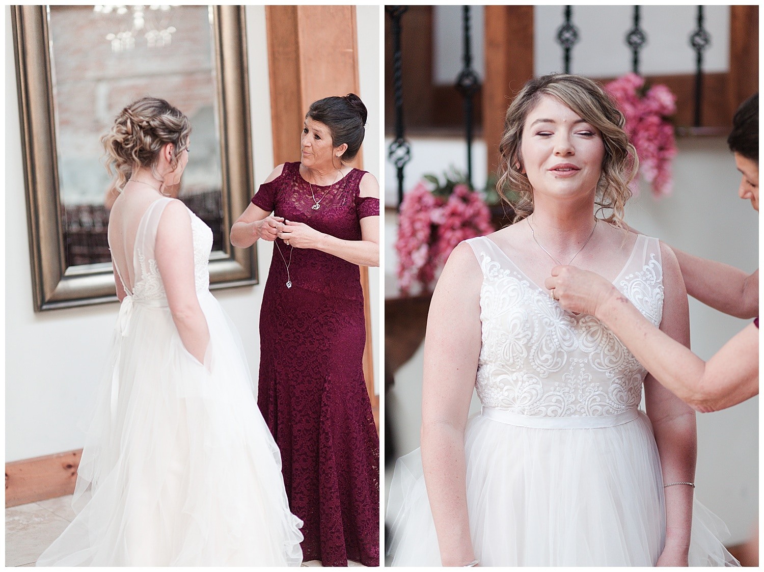 bride getting ready at Thomas Bistro in New Orleans by Swish and Click Photography