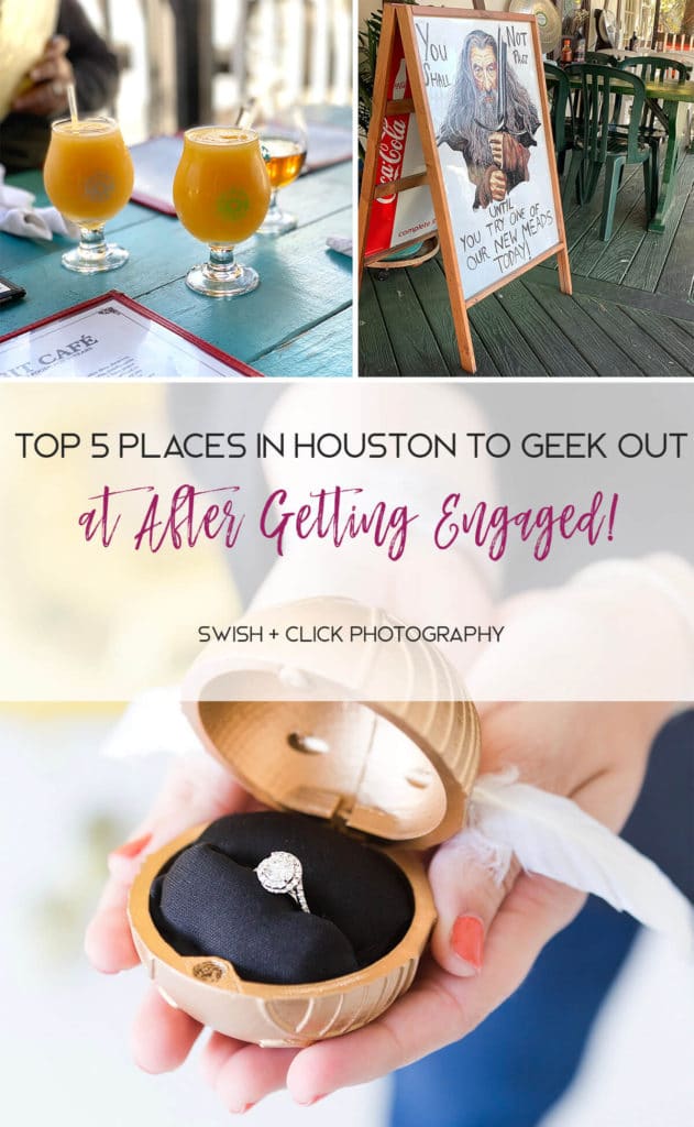 nerdy restaurant in Houston Texas by wedding photographer Swish and Click
