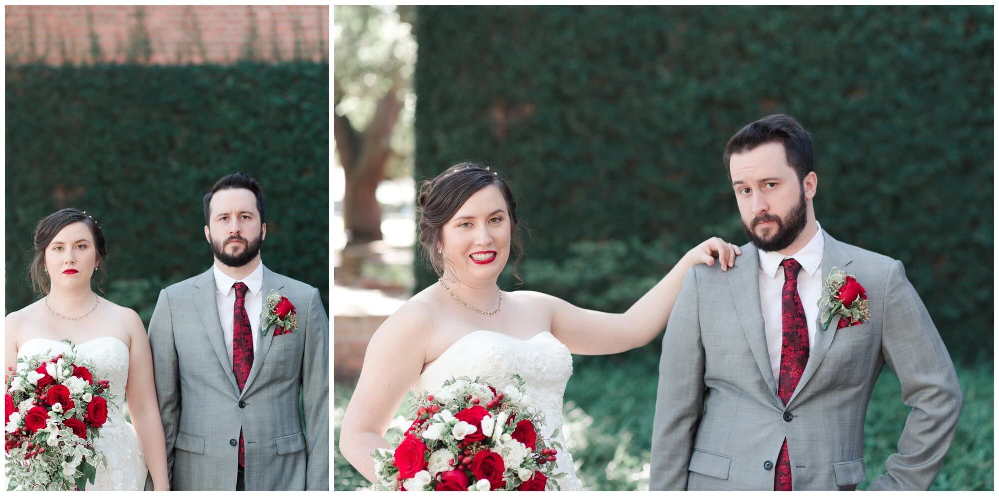 bride and groom portraits at Rice University in Houston Texas by Swish and Click Photography