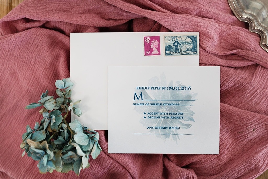 Wedding Invitation suite designed by Black Paper Creative photographed by Swish and Click Photography at the Meekermark Wedding Venue in Houston Texas