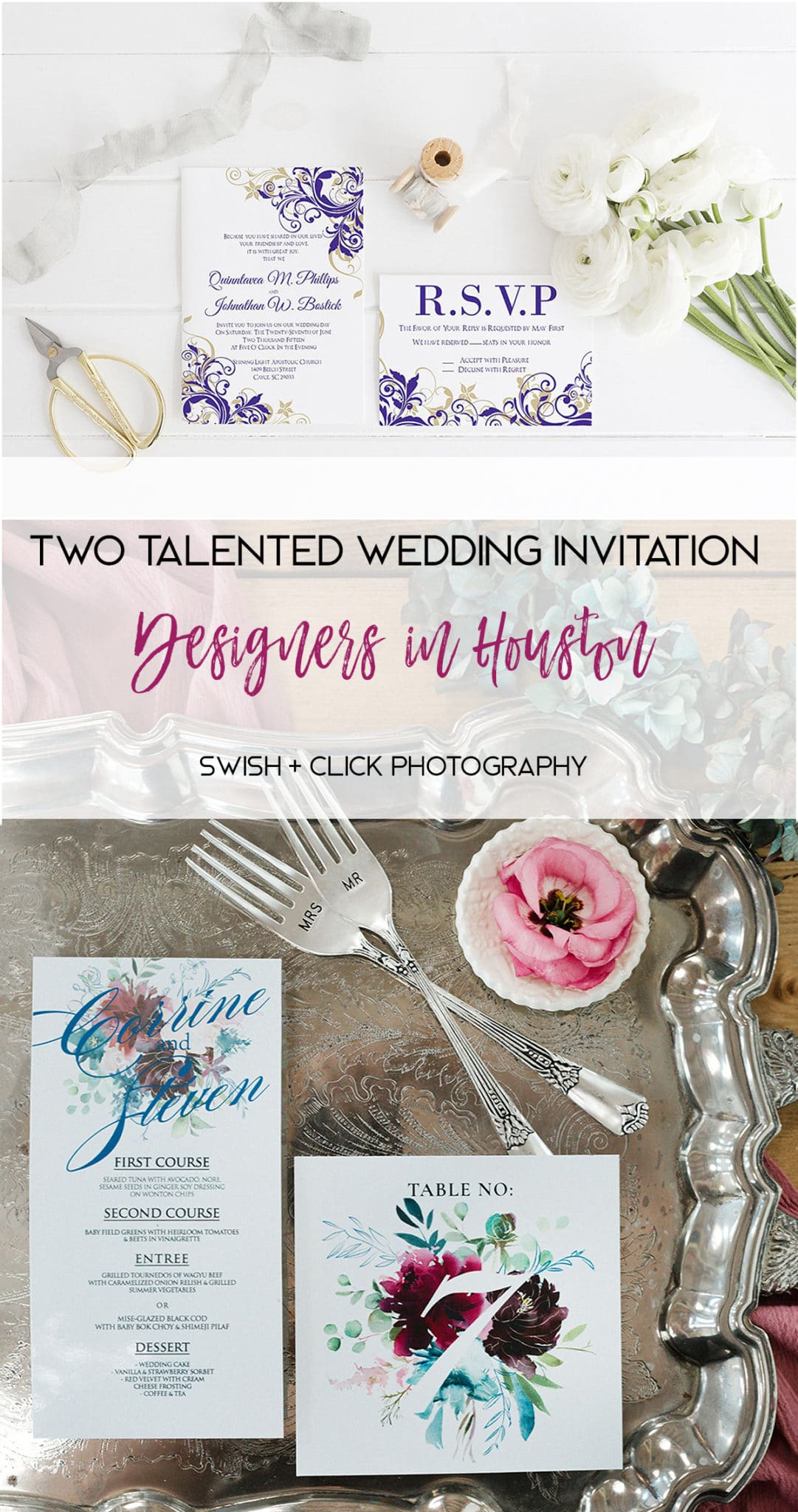 Houston wedding invitation designers