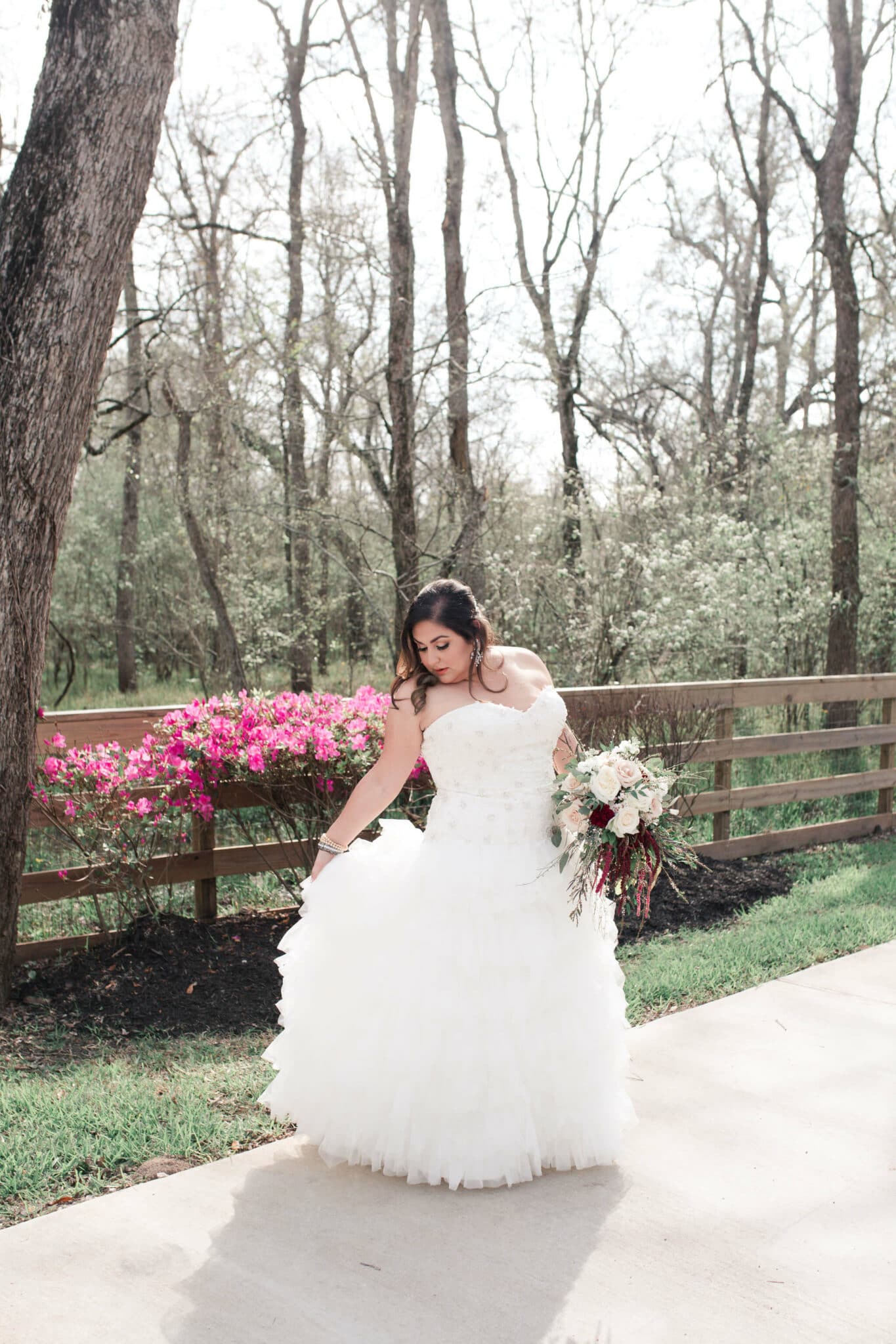 bride on her wedding day at in Rosharon, Texas photographed by Swish and Click Photography