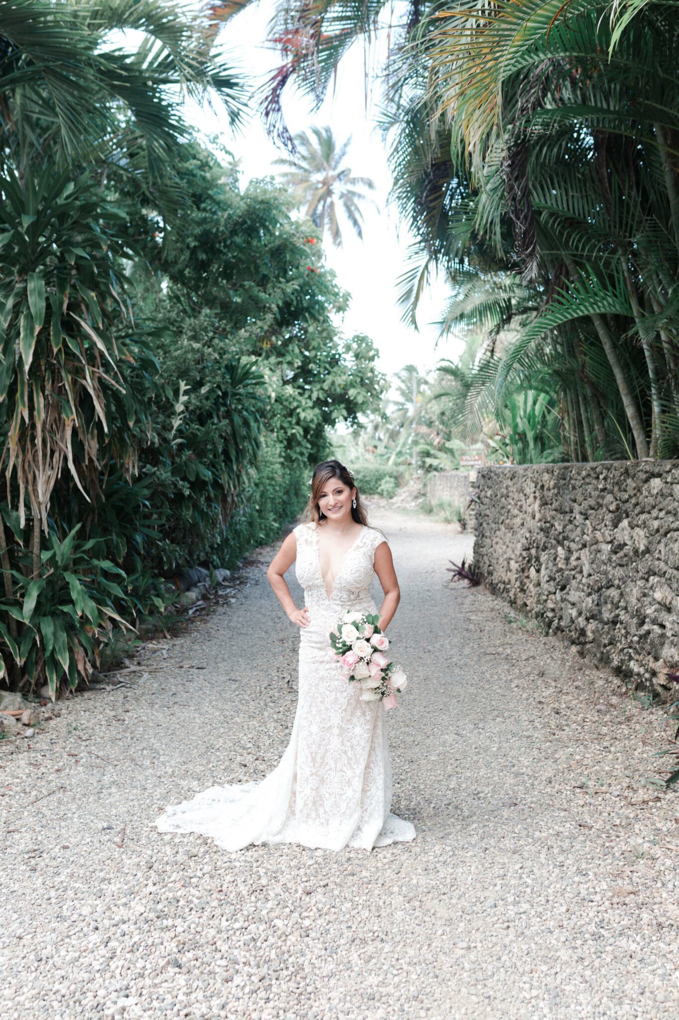 bride on her wedding day at Villa Cocomar in the Dominican Republic photographed by Swish and Click Photography
