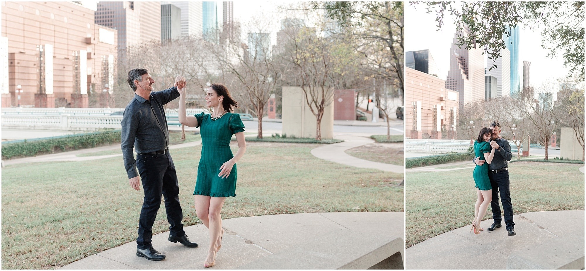 downtown Houston engagement session by Houston Photographer Swish and Click Photography