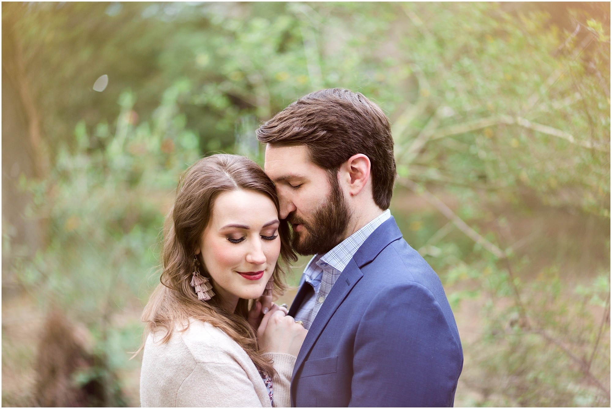 fun engagement session at Houston Arboretum in Houston, Texas photographed by Swish and Click Photography