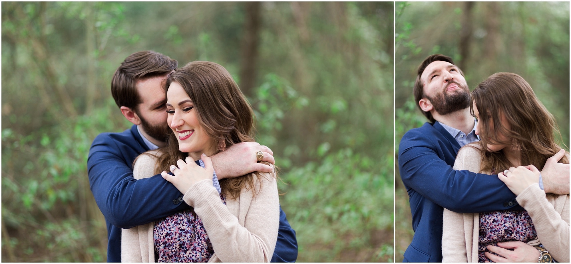 fun engagement session at Houston Arboretum in Houston, Texas photographed by Swish and Click Photography