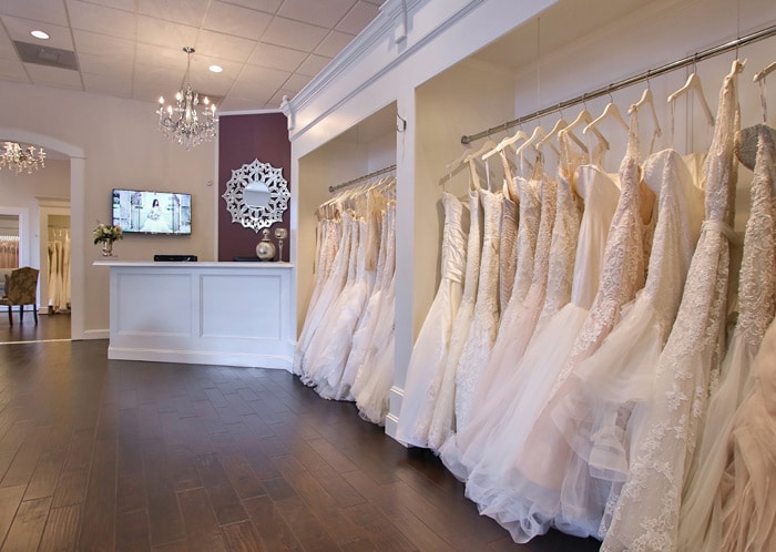Whittington Bridal's gown shop located in Houston TX, captured by Swish and Click Photography