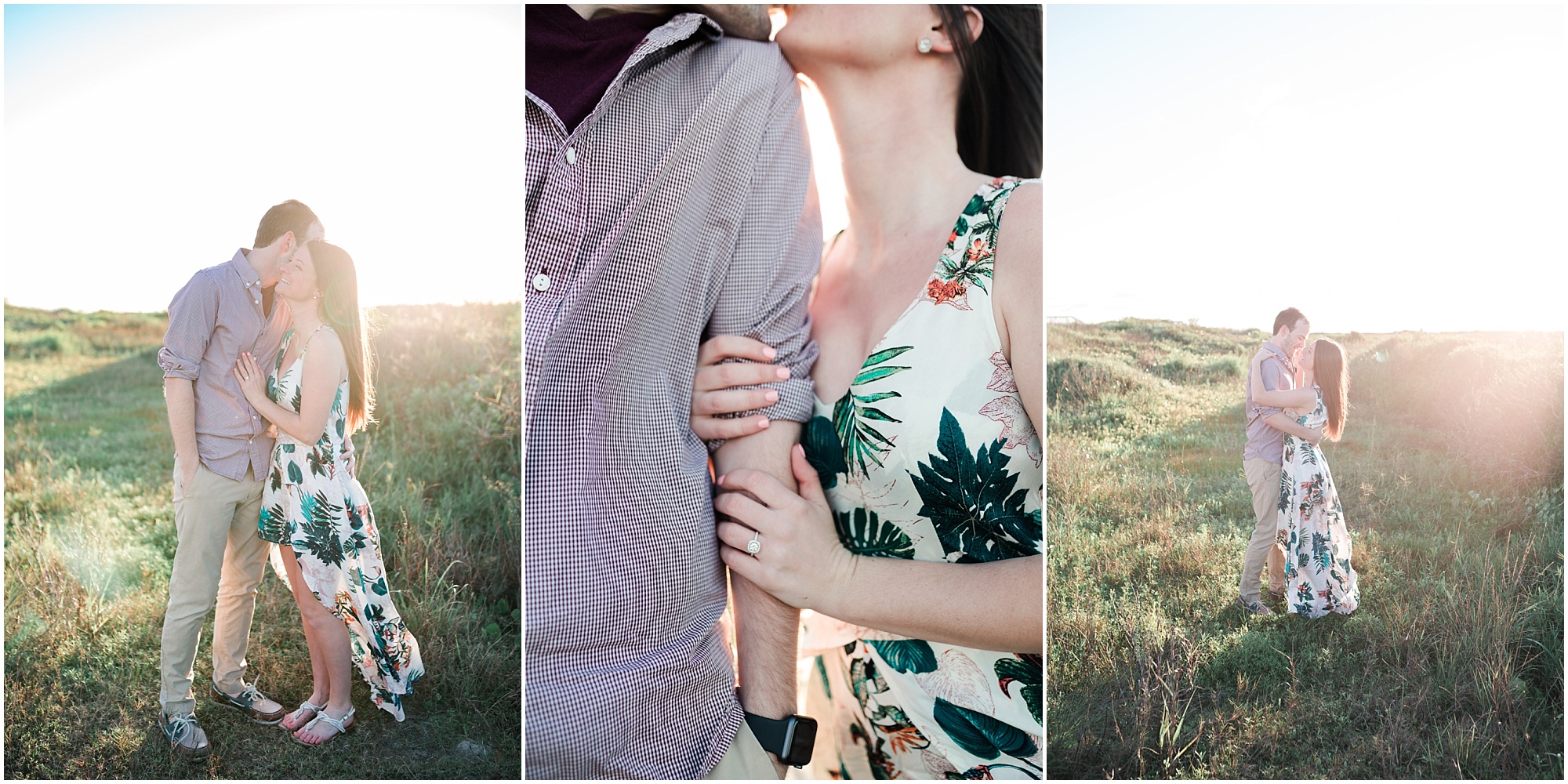 charming beach engagement session in Galveston Texas photographed by Swish and Click Photography