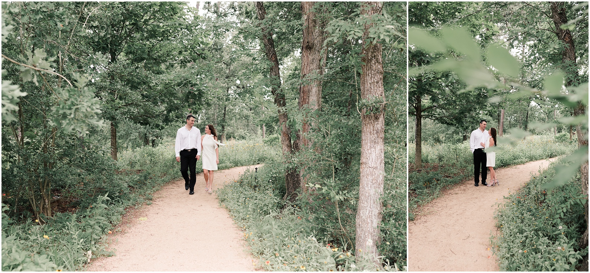 elegant engagement session at Houston Arboretum in Houston, Texas photographed by Swish and Click Photography