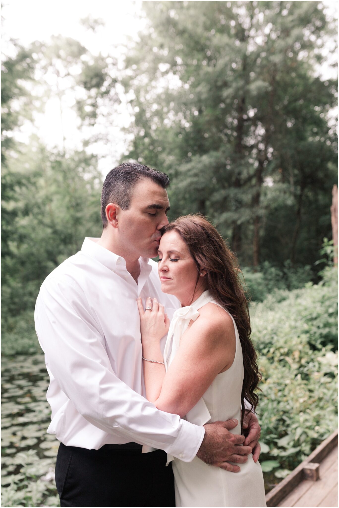 elegant engagement session at Houston Arboretum in Houston, Texas photographed by Swish and Click Photography
