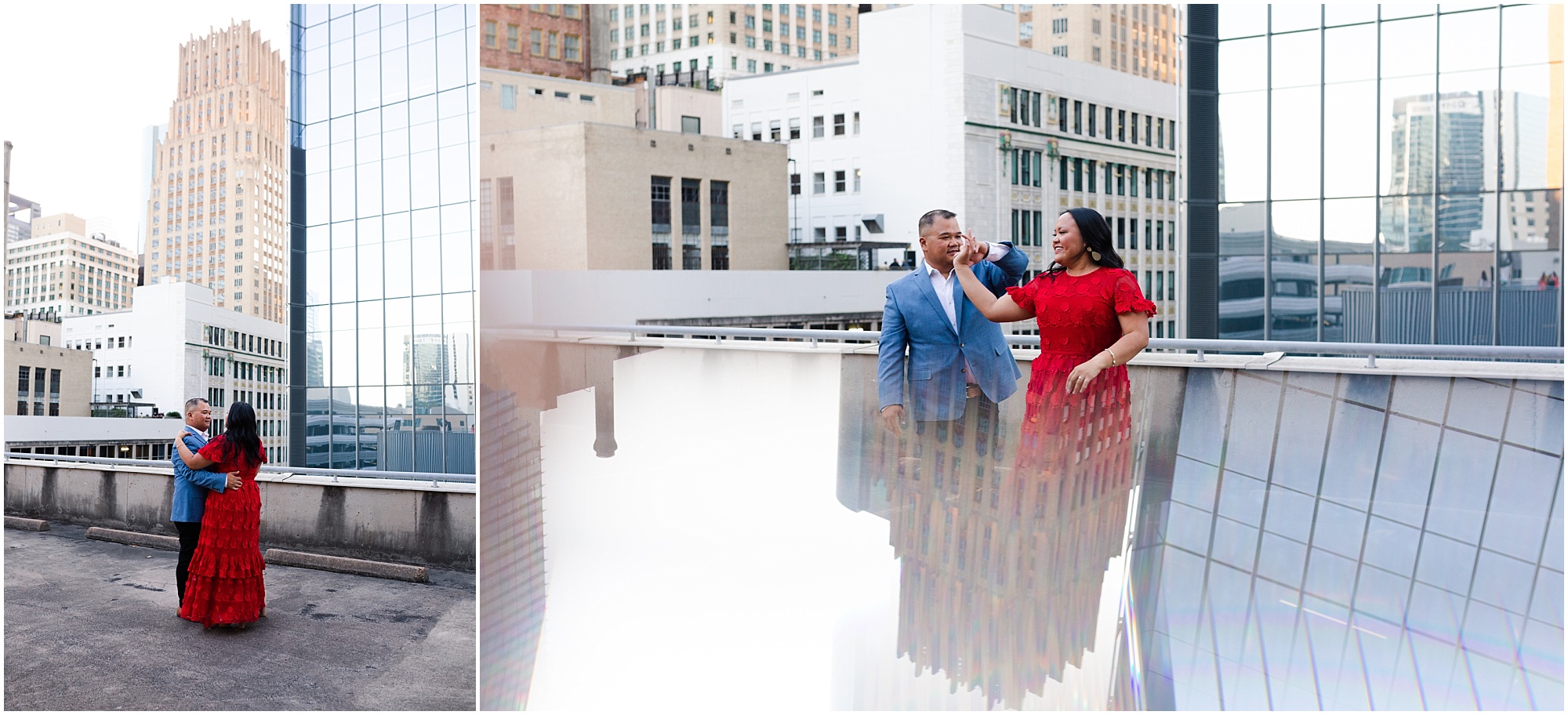 Modern Downtown Houston Engagement Session