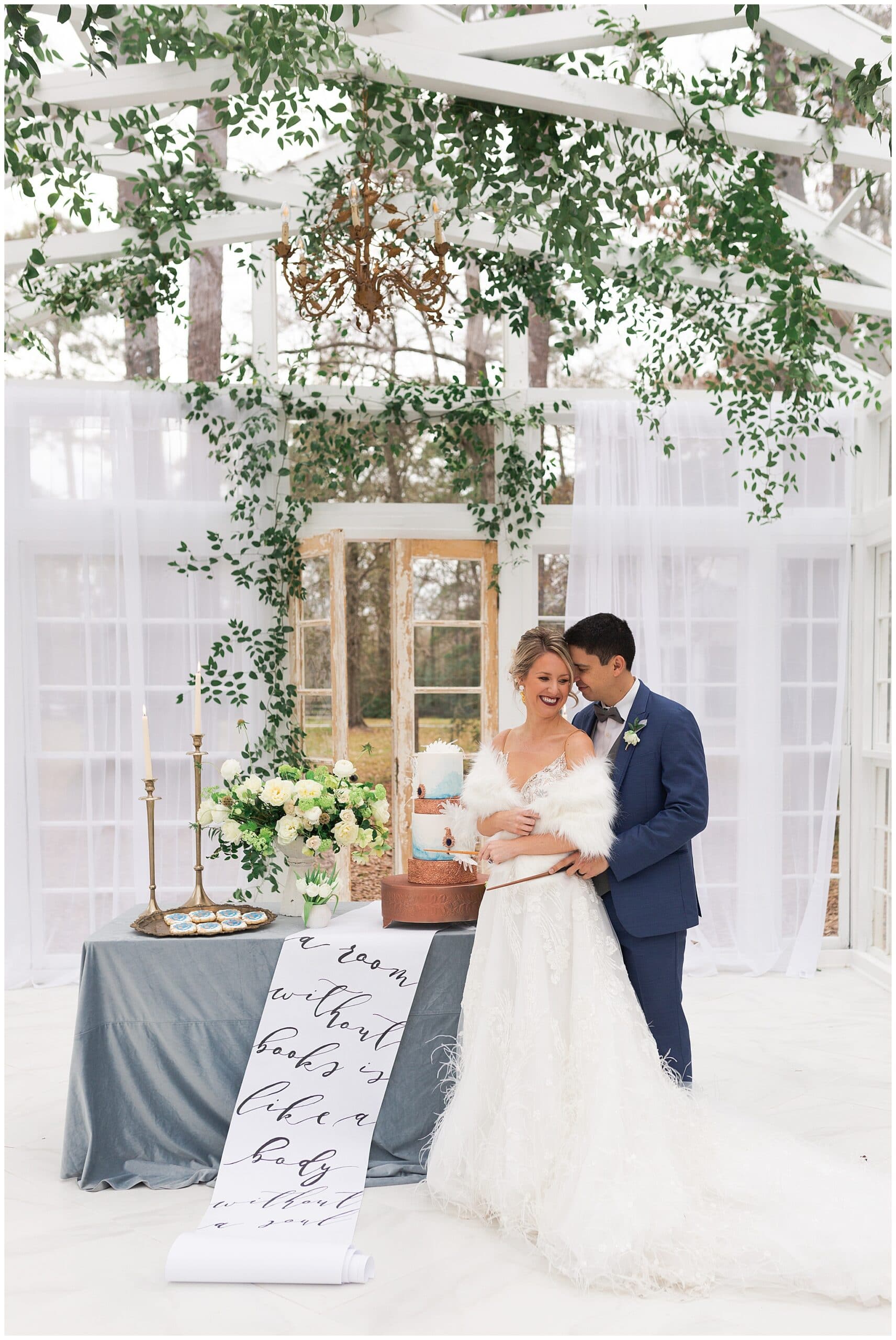 Ravenclaw inspired wedding at Oak Atelier in Houston, Texas photographed by Swish and Click Photography