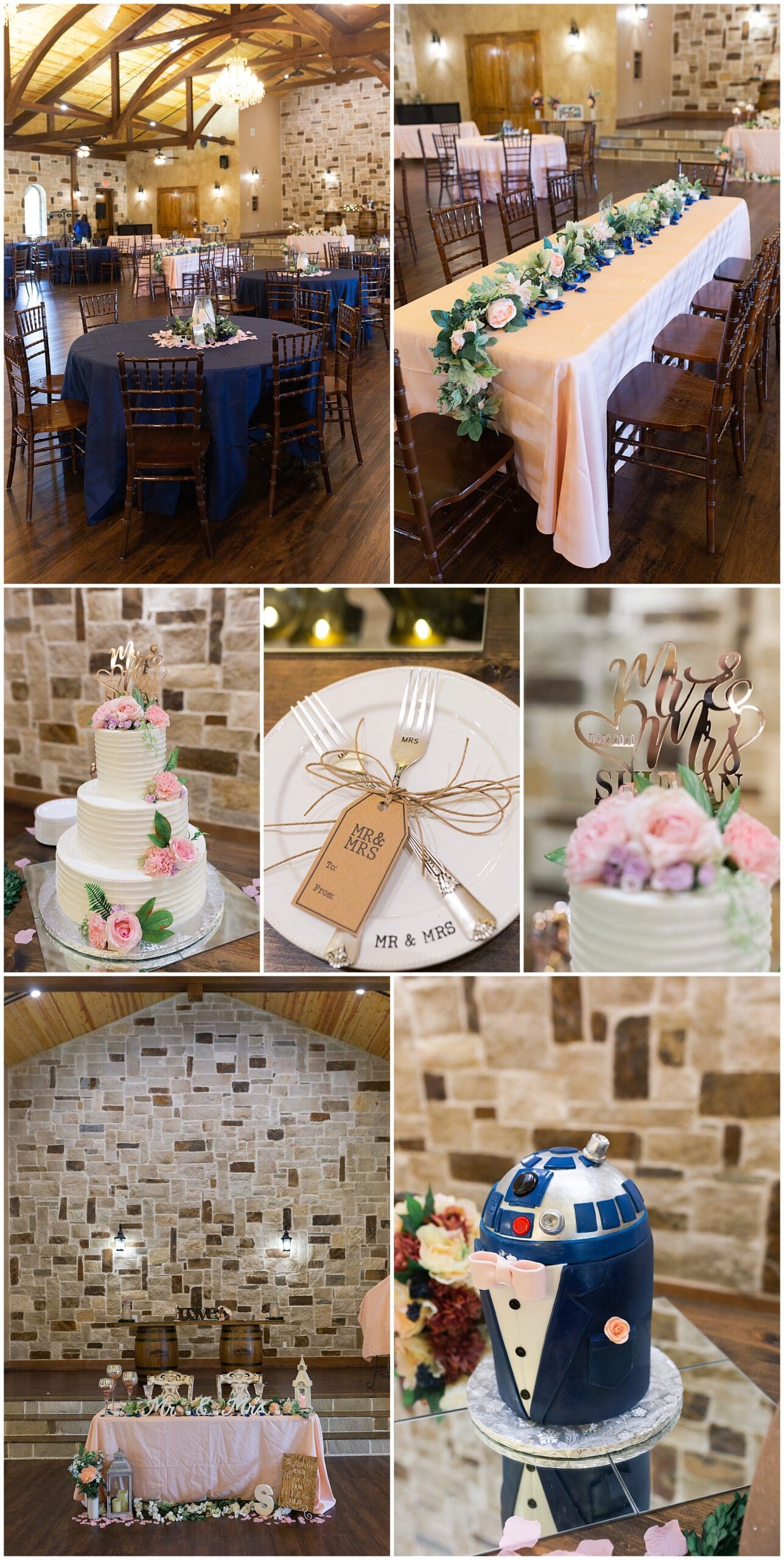 wedding reception details at Bridal Oaks in Cypress Texas by Houston wedding photographer Swish and Click Photography