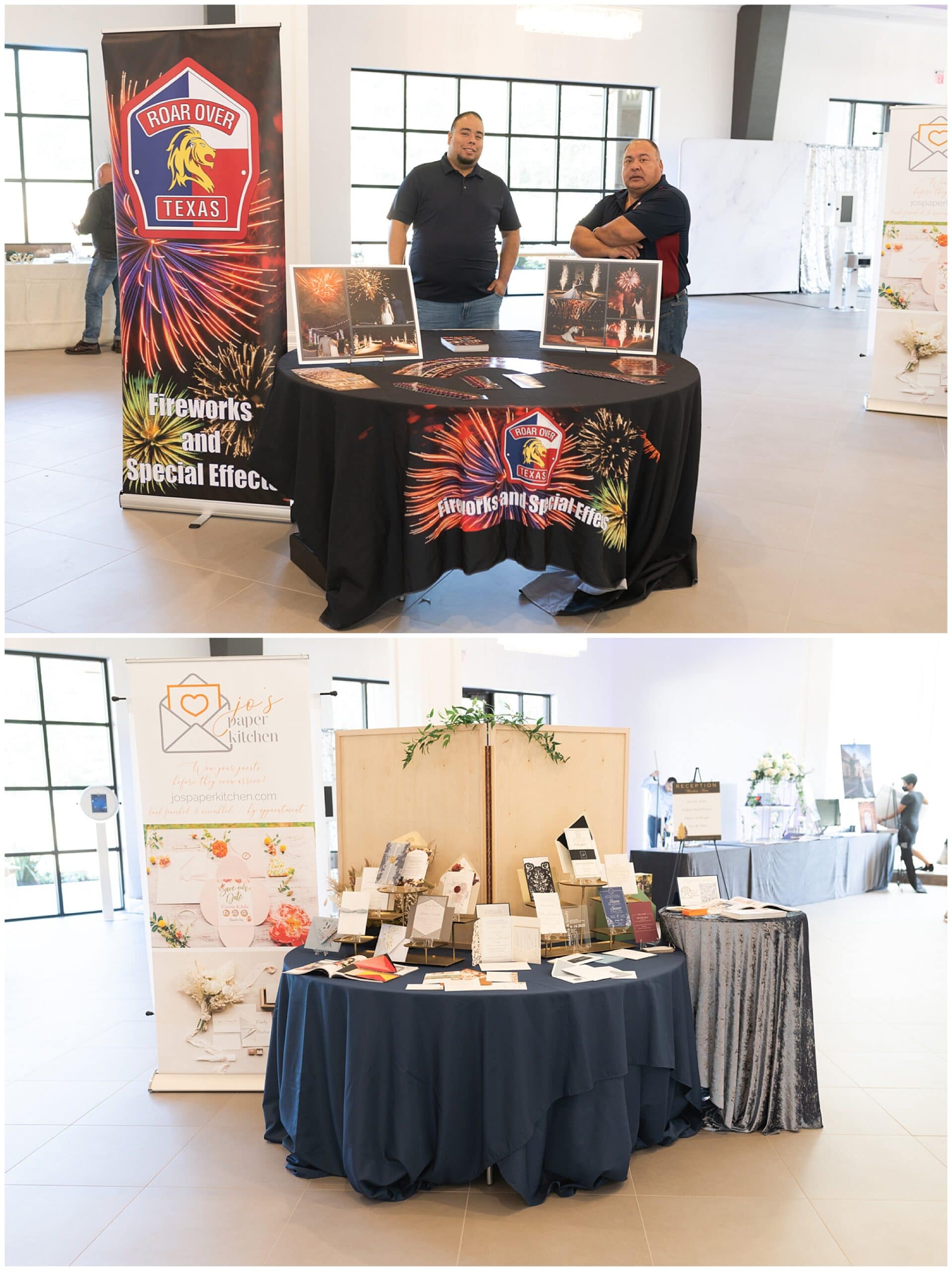The Luminaire Houston wedding venue at their open house vendor tables captured by Swish and Click Photography