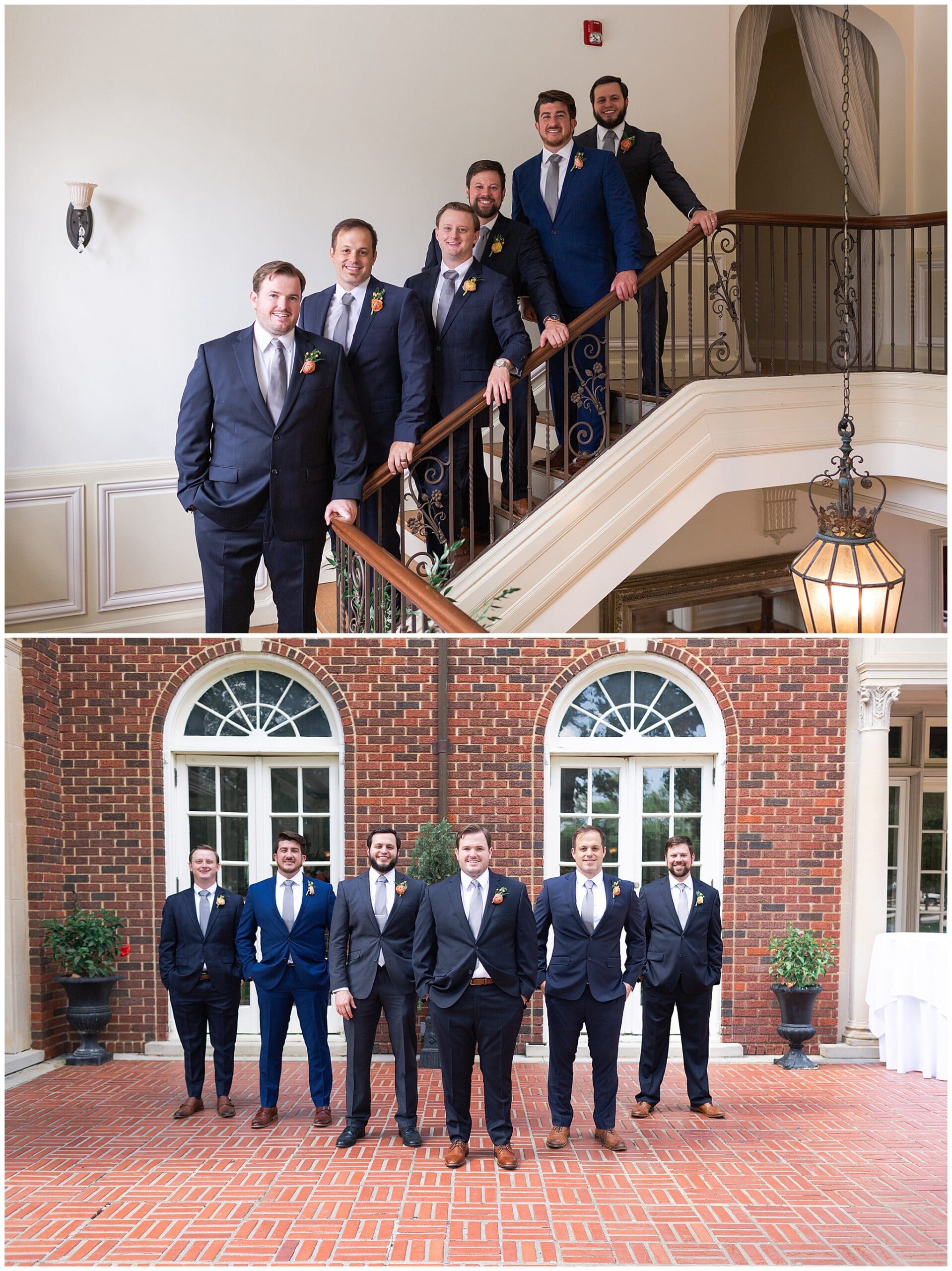 groom party portraits at Astin Mansion in Bryan Texas by Swish and Click Photography