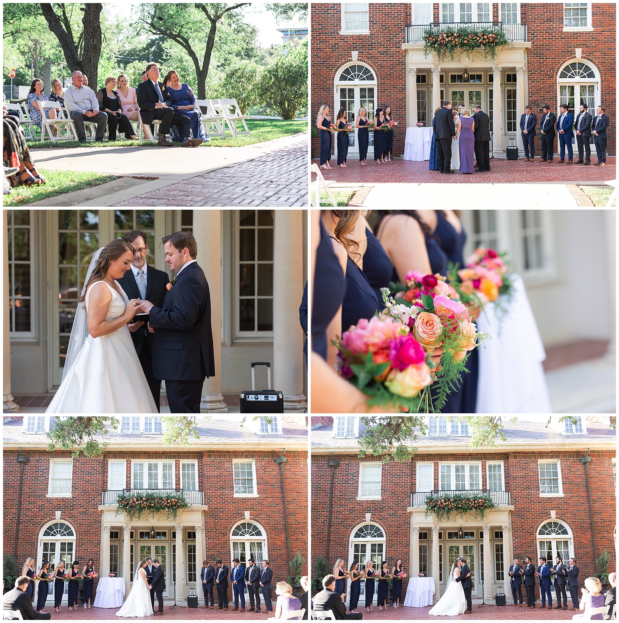 wedding ceremony at Astin Mansion in Bryan Texas by Swish and Click Photography