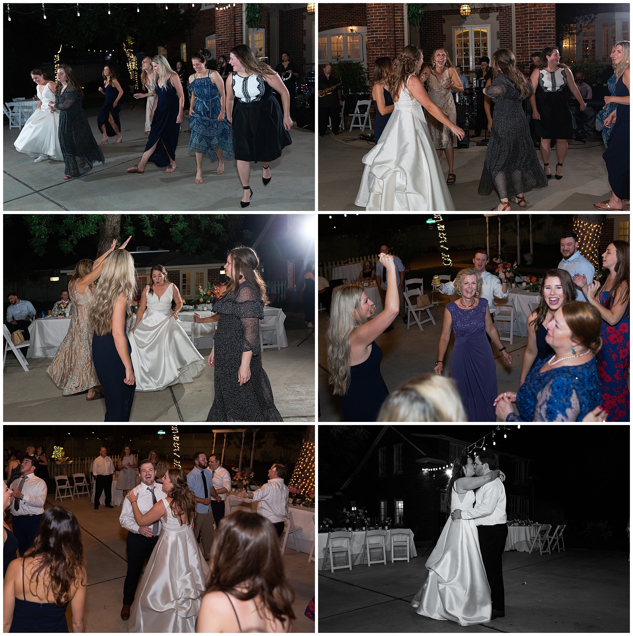 wedding reception dancing at Astin Mansion in Bryan Texas by Swish and Click Photography