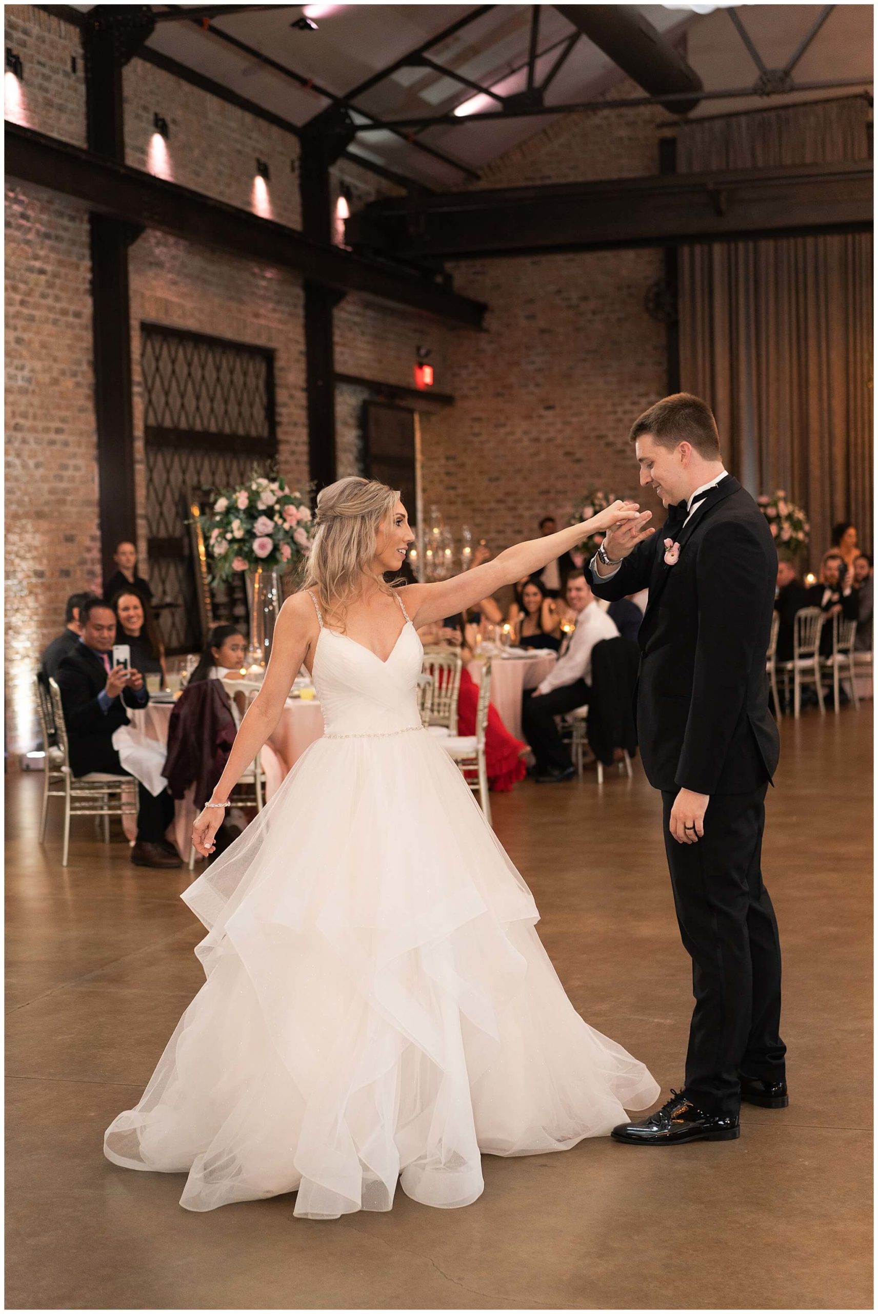 frist dance between bride and groom at Iron Manor in Houston Texas by Swish and Click Photography