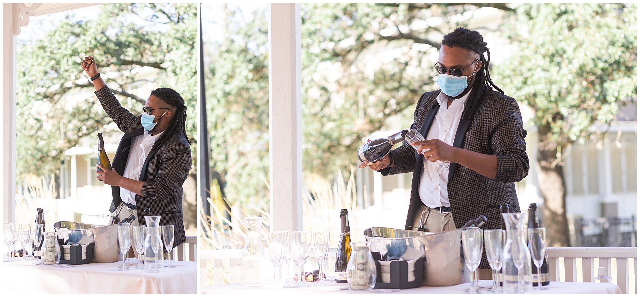 champagne toast at Houston wedding at the Heritage Society by Swish and Click Photography