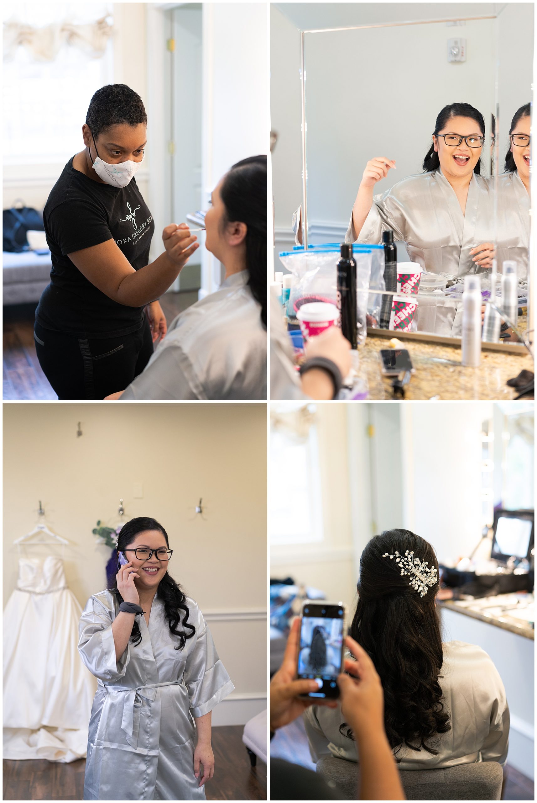 bride gets ready at Ashton Gardens in Houston Texas by Swish and Click Photography
