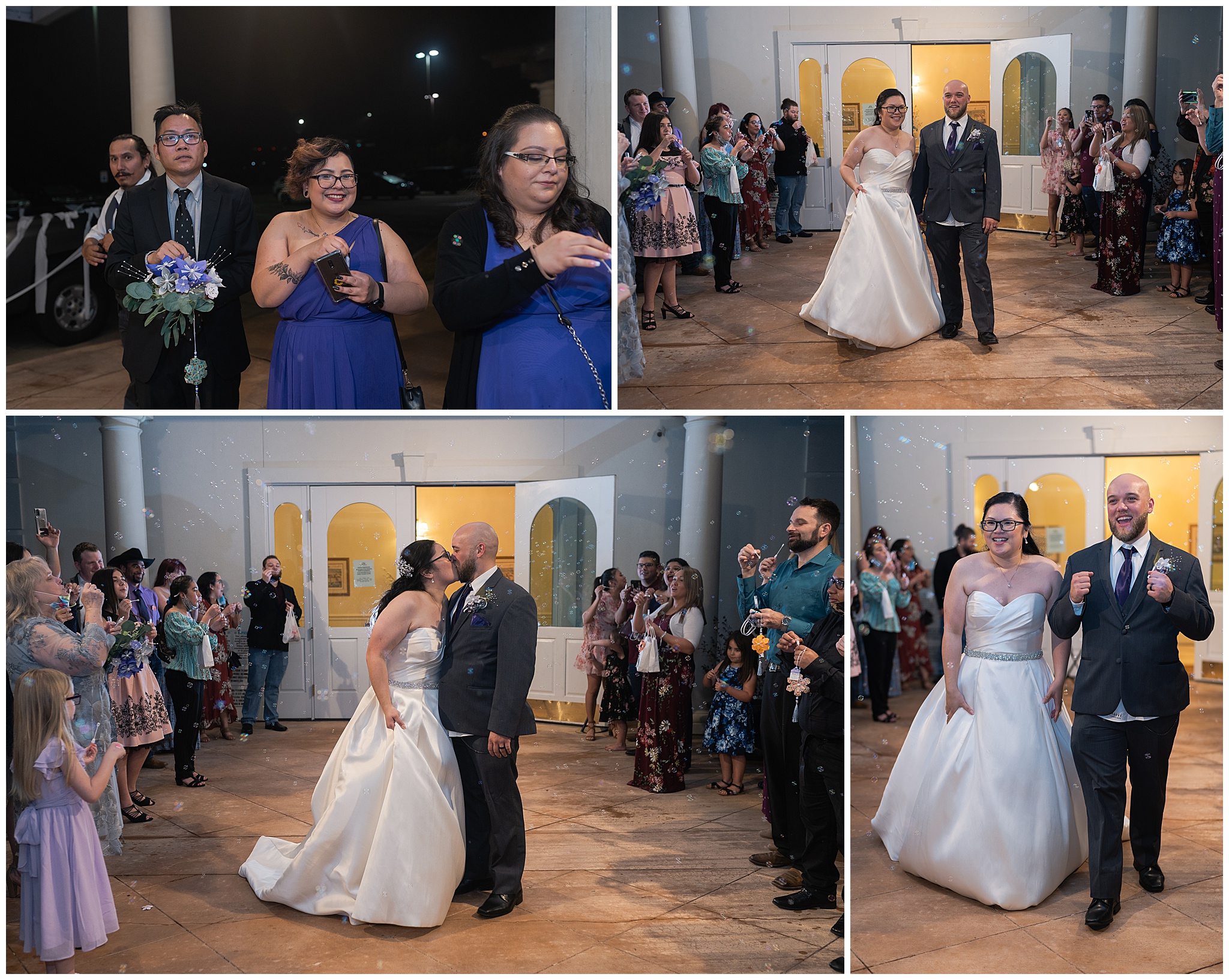 grand exit on wedding day at Ashton Gardens in Houston Texas by Swish and Click Photography