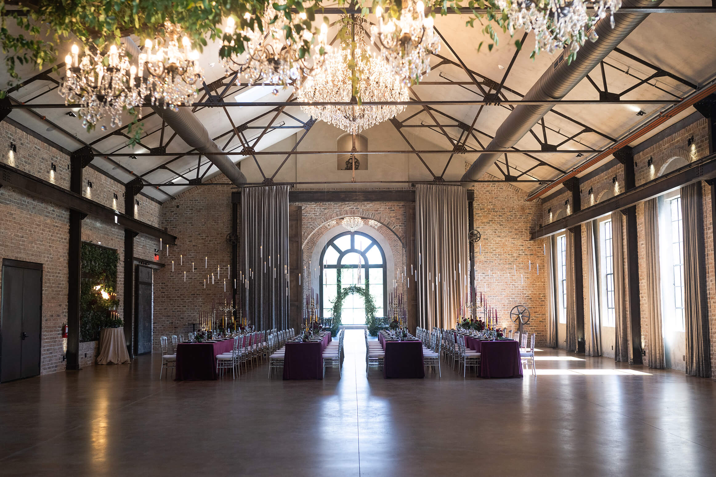 reception space in Crane Hall at Iron Manor in Houston Texas by Swish and Click Photography