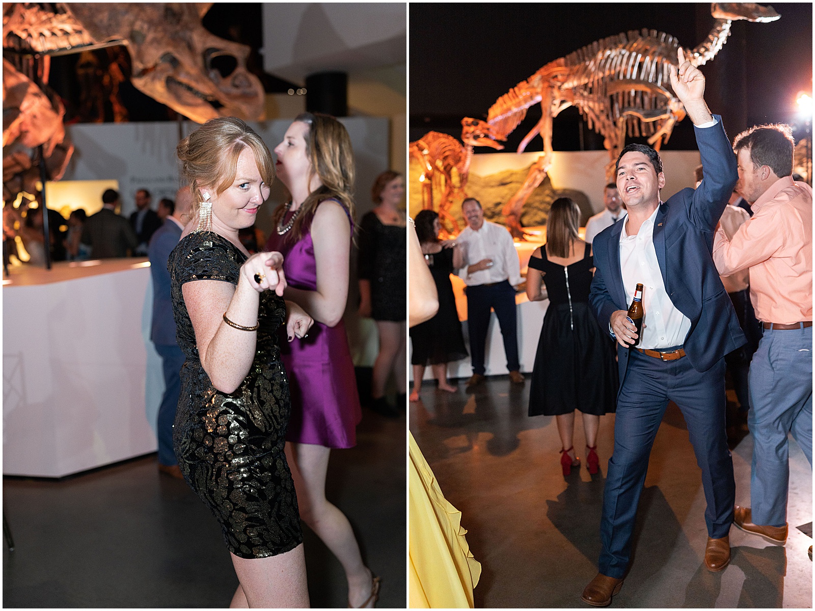 Dancing with Dinosaurs at Houston Museum of Natural Science Wedding Reception | Swish and Click Photography