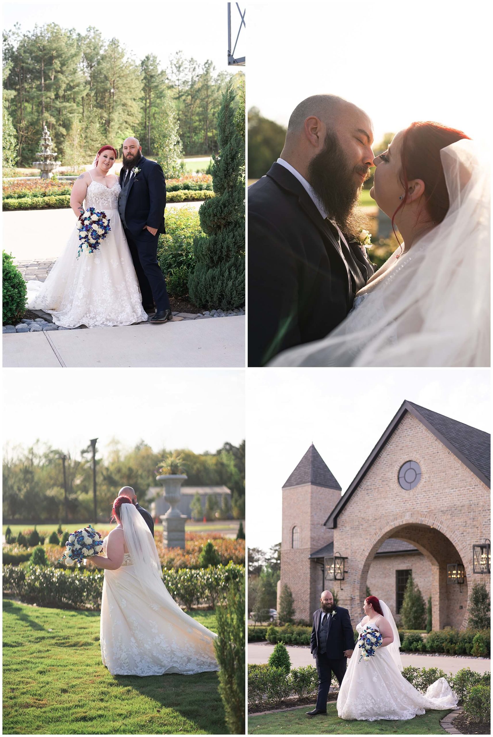 couple's wedding portraits at Iron Manor in Houston Texas by Swish and Click Photography