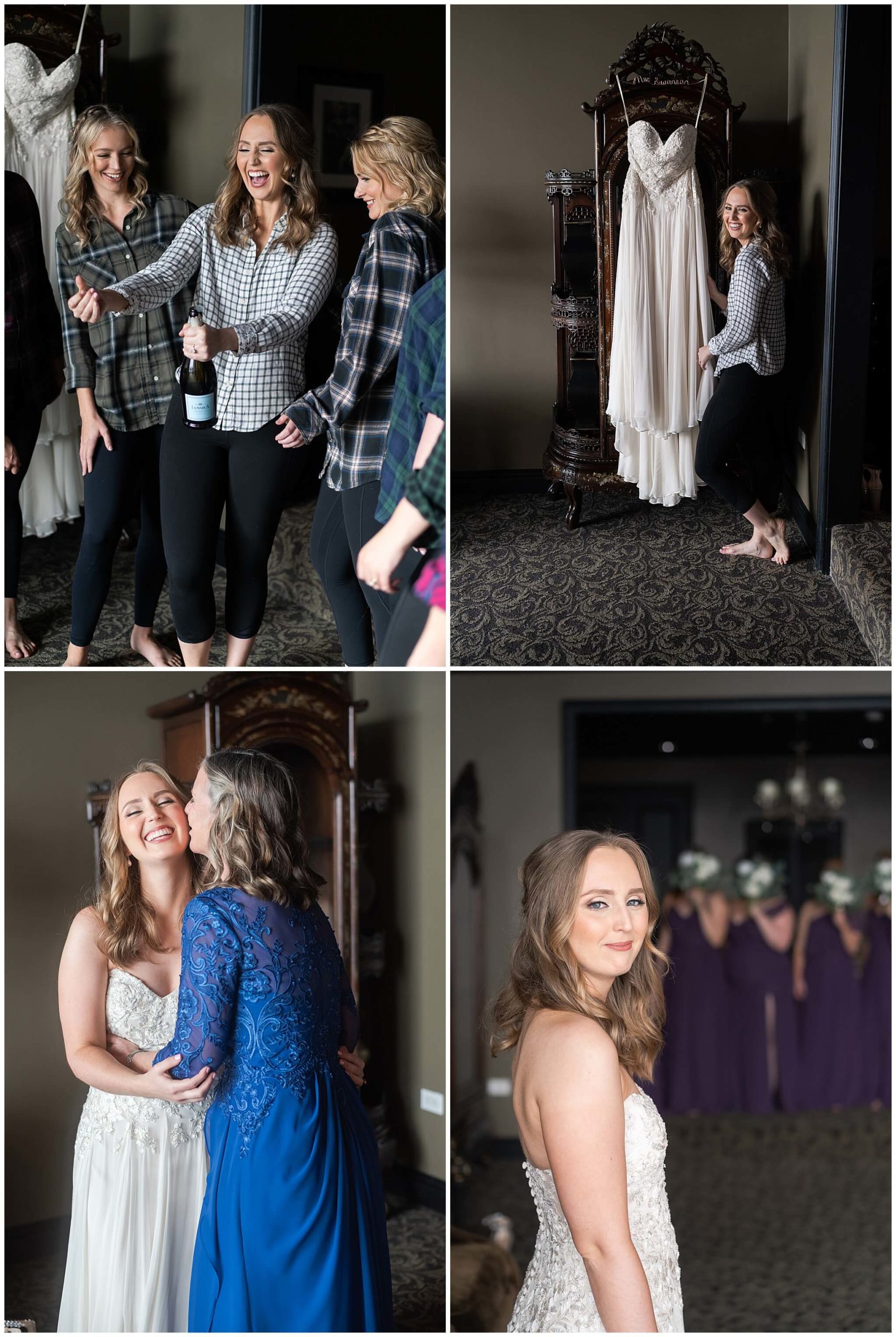 bride gets ready on her wedding day at Hotel Zaza by Swish and Click Photography