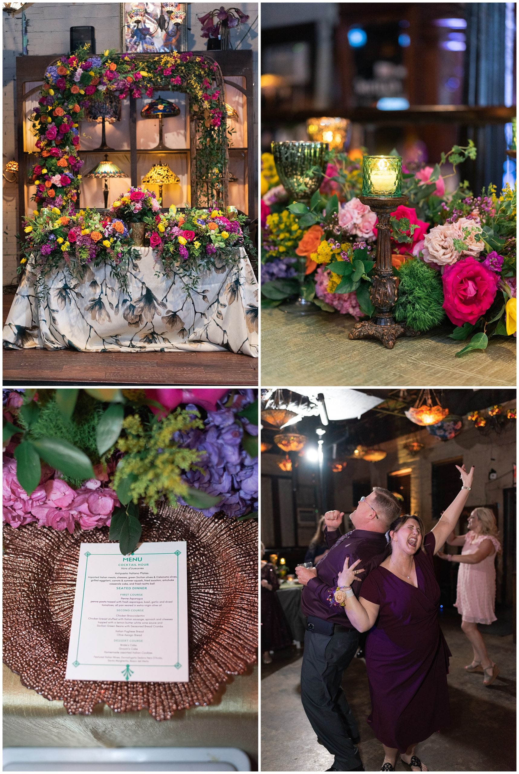 colorful florals at nouveau art by Houston wedding photographer Swish and Click Photography
