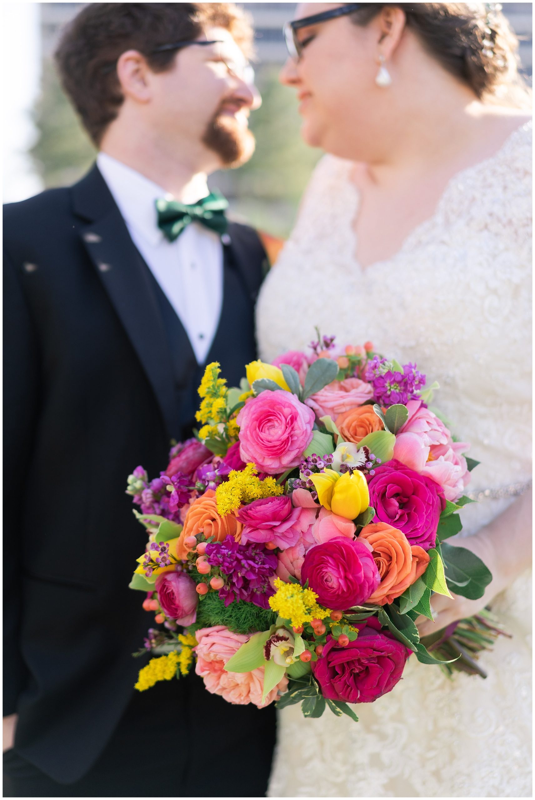 bridal bouquet at art nouveau by Houston wedding photographer Swish and Click Photography