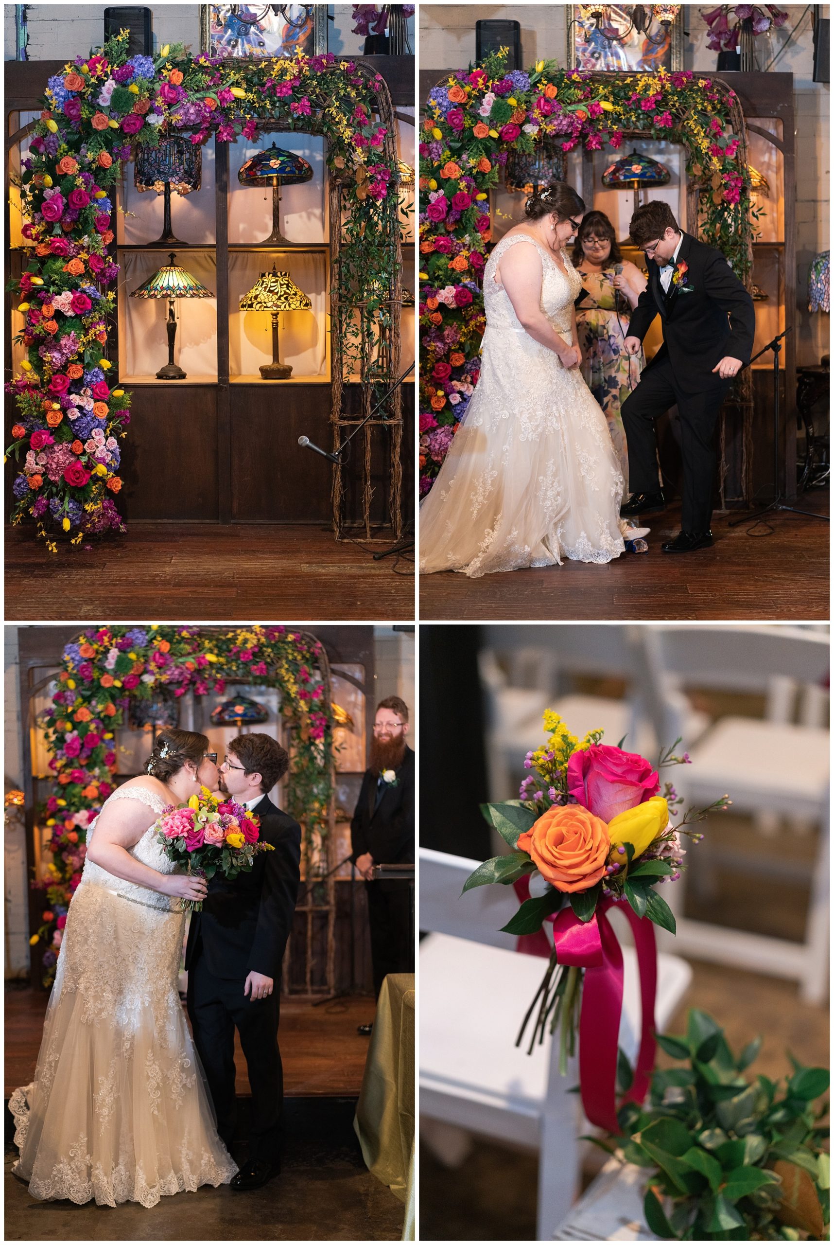 jewish wedding ceremony at nouveau art by Houston wedding photographer Swish and Click Photography
