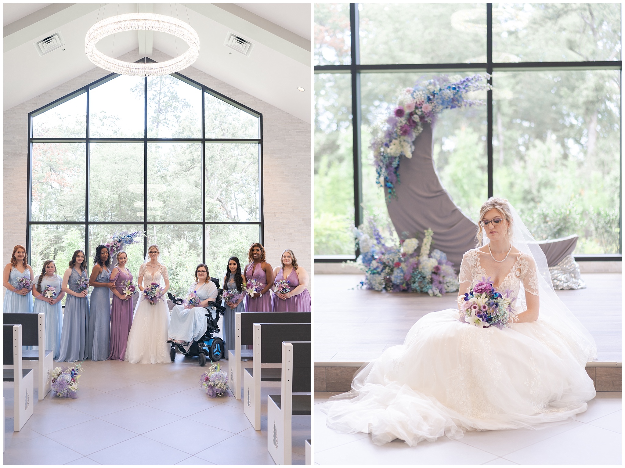 bridesmaids at the luminaire by Houston's best wedding photographers Swish and Click Photography