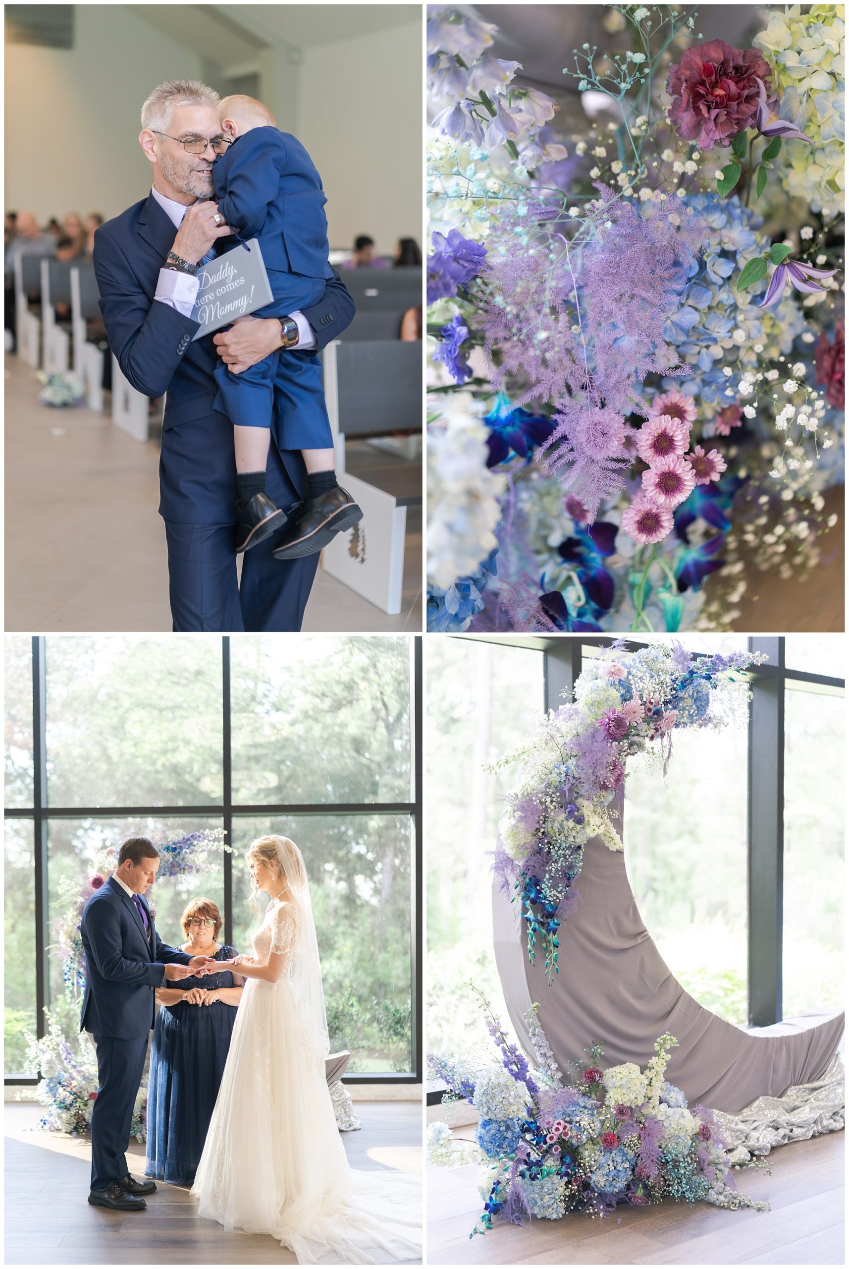 wedding ceremony at the luminaire by Houston's best wedding photographers Swish and Click Photography
