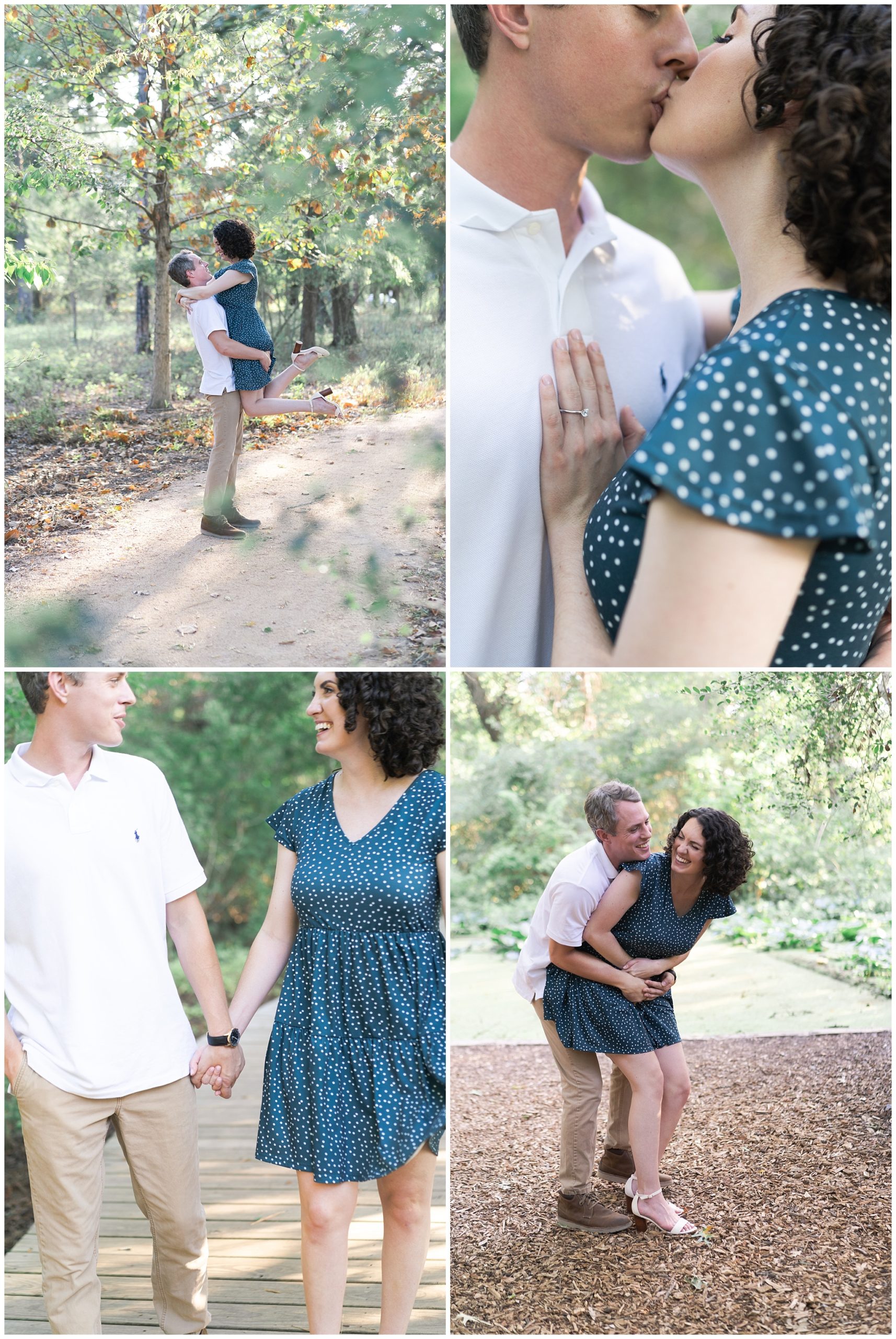 engagement session at houston arboretum by Houston wedding photographer Swish and Click Photography