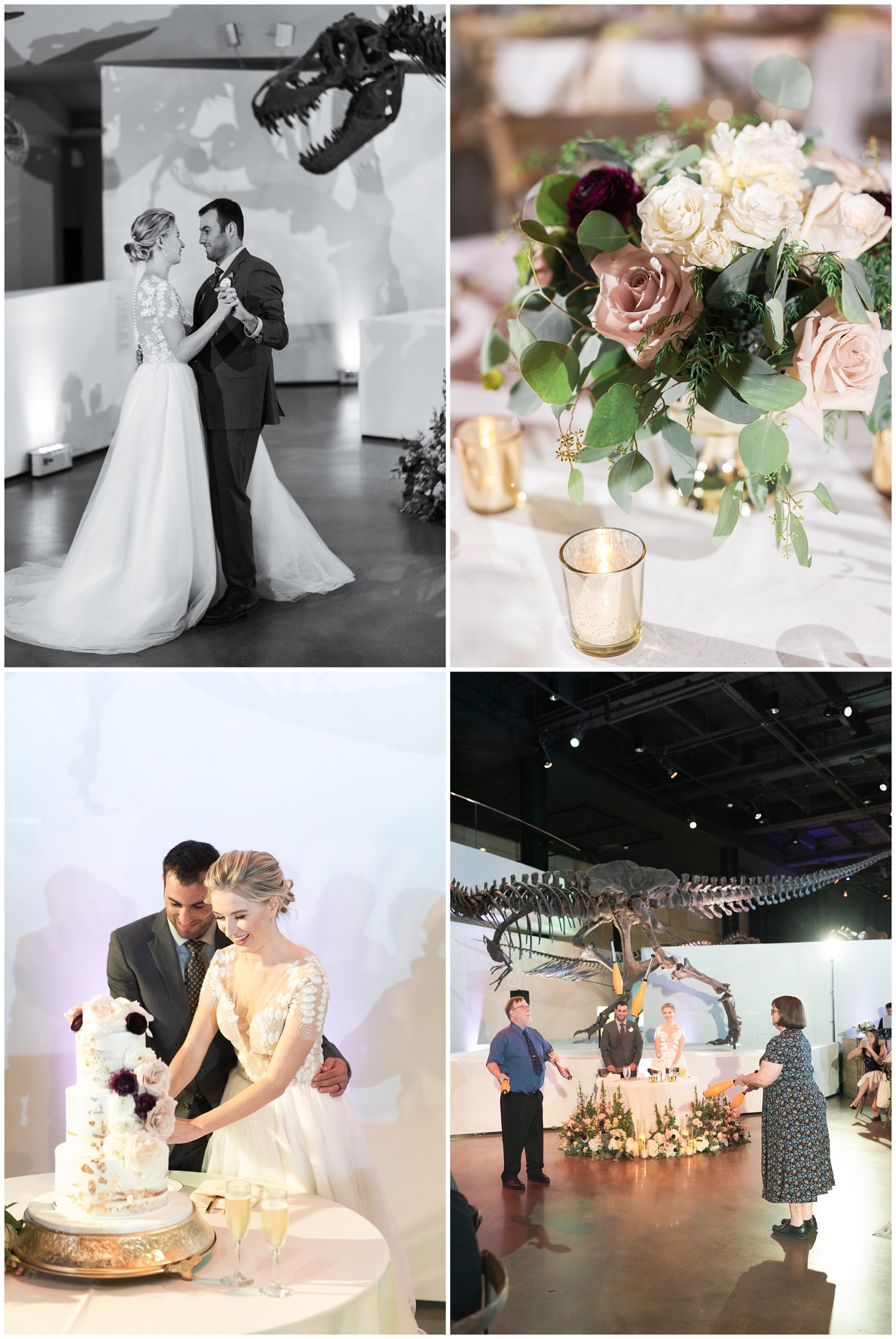 first dance at houston museum of natural science by Houston's best wedding photographers Swish and Click Photography