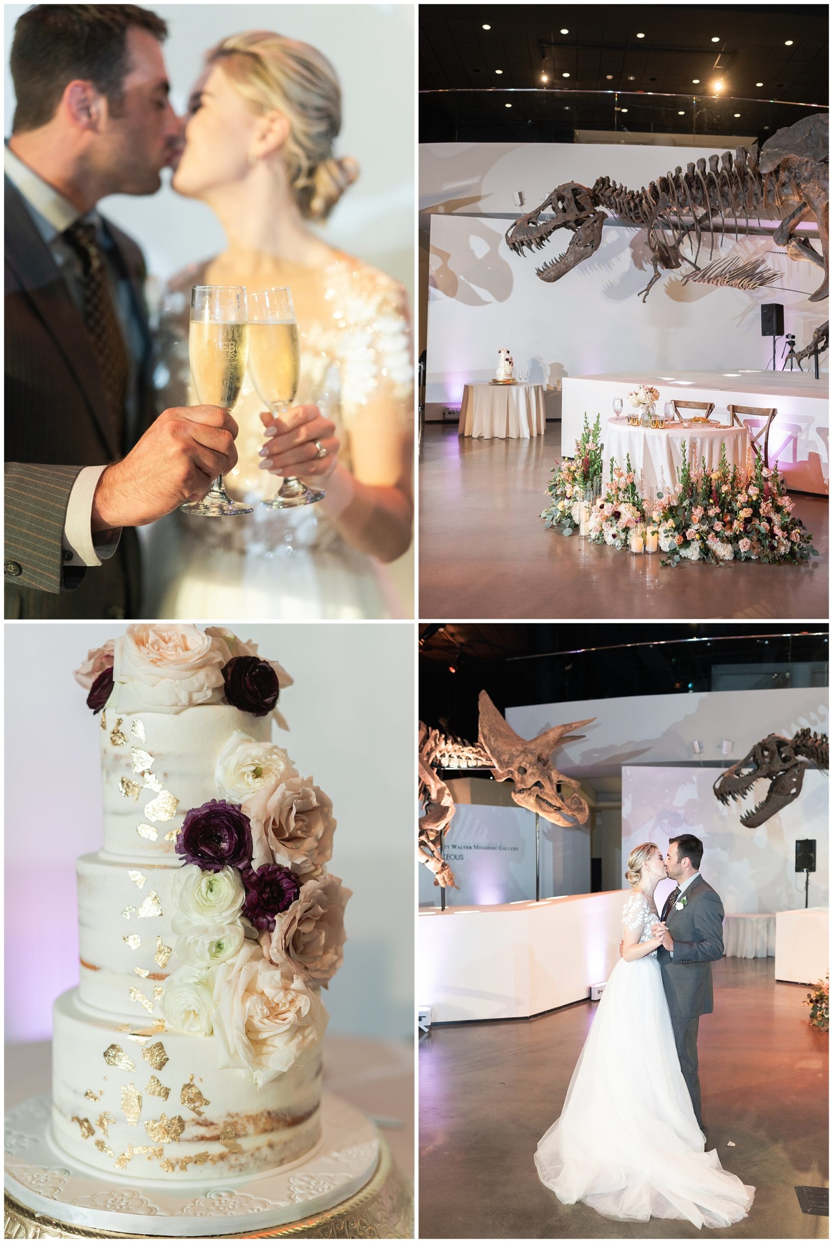 wedding cake at houston museum of natural science by Houston's best wedding photographers Swish and Click Photography
