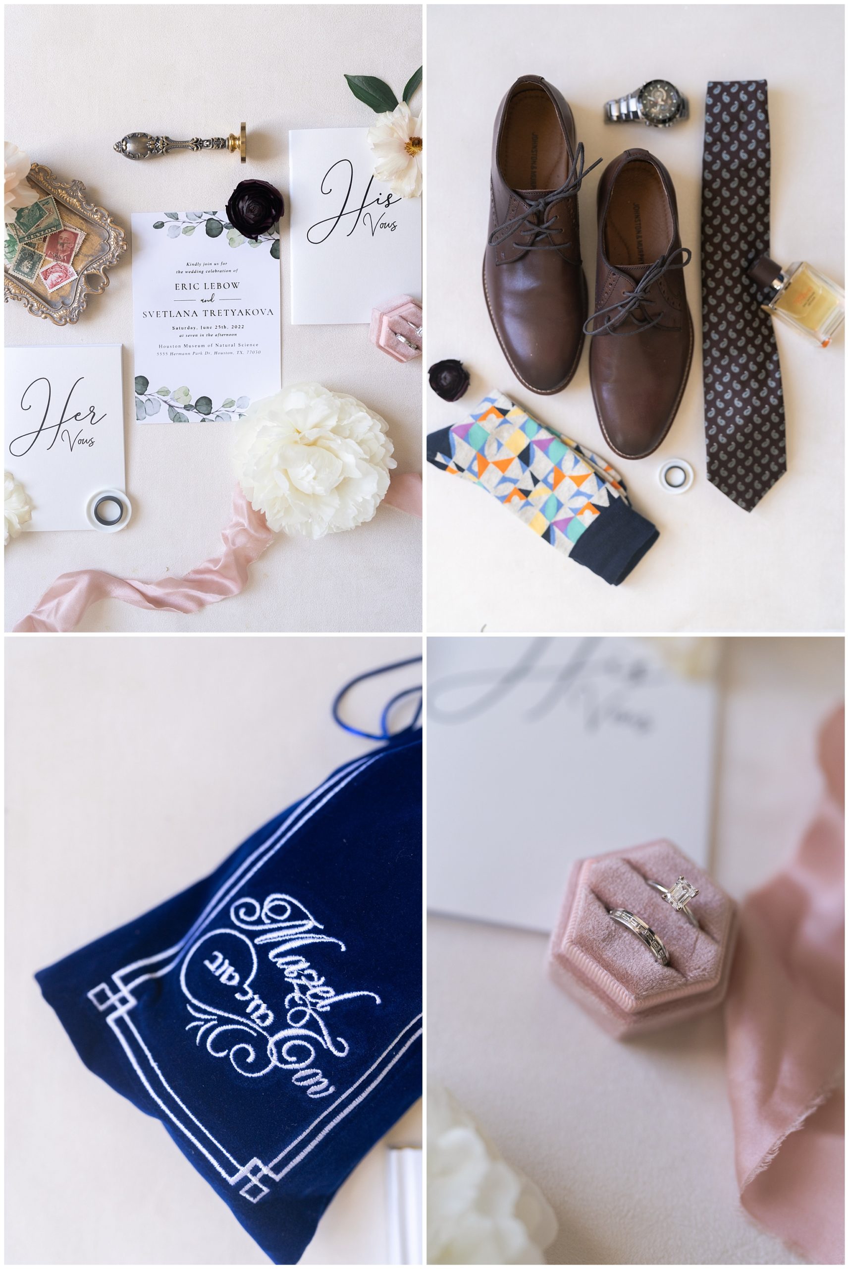 wedding invitation by hotel zaza by Houston's best wedding photographers Swish and Click Photography